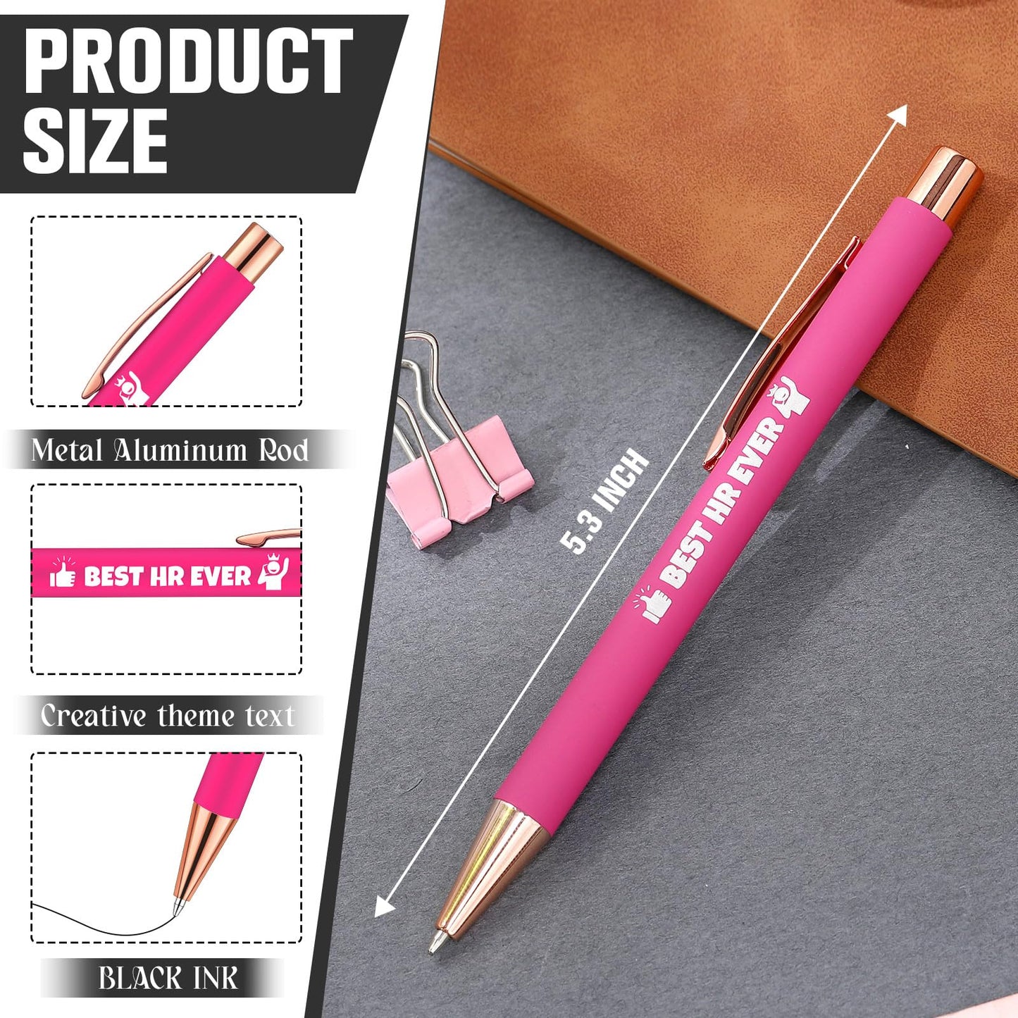 Sinload 24 Pcs Hr Human Resources Gifts for Women Hr Ballpoint Pen Bulk with Quotes, Funny Ballpoint Pens Appreciation Gifts Coworkers Office Christmas Supplies