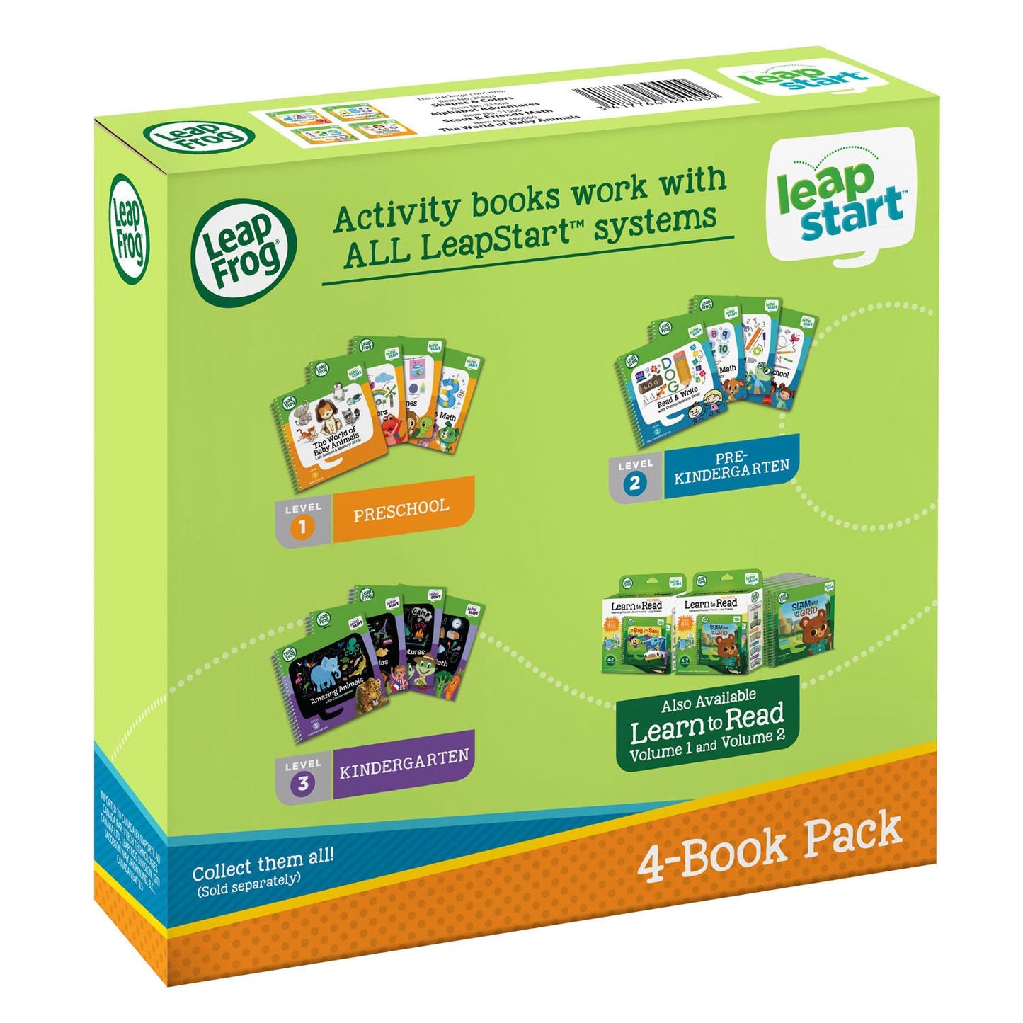 LeapFrog LeapStart Level 1 Preschool 4-Pack Books