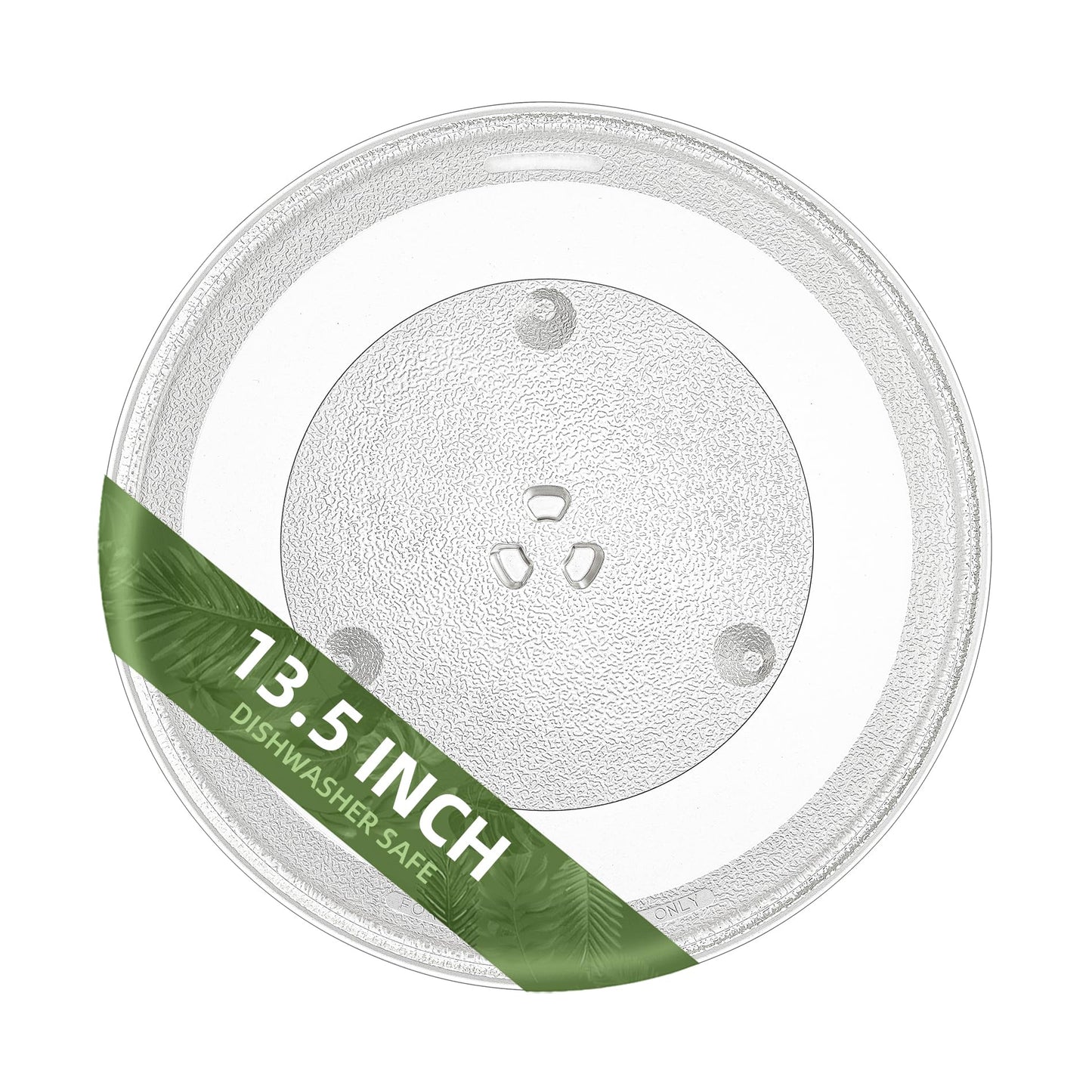 Gemroom 13.5" 340mm Microwave Turntable Plate Compatible with Panasonic F06015Q00AP F06014T00AP, 13 1/2 inch Replacement Microwave Glass Plate for GE WB49X10114