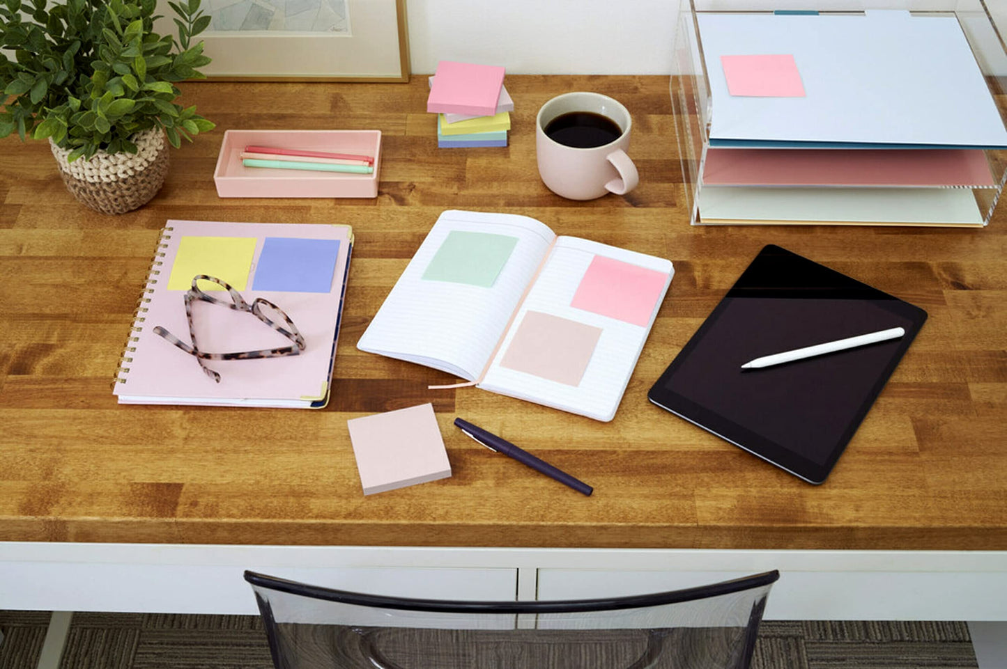 Post-it Greener Notes, 3x5 in, 12 Pads, America's #1 Favorite Sticky Notes, Canary Yellow, Clean Removal, 100% Recycled Material (655-RP)