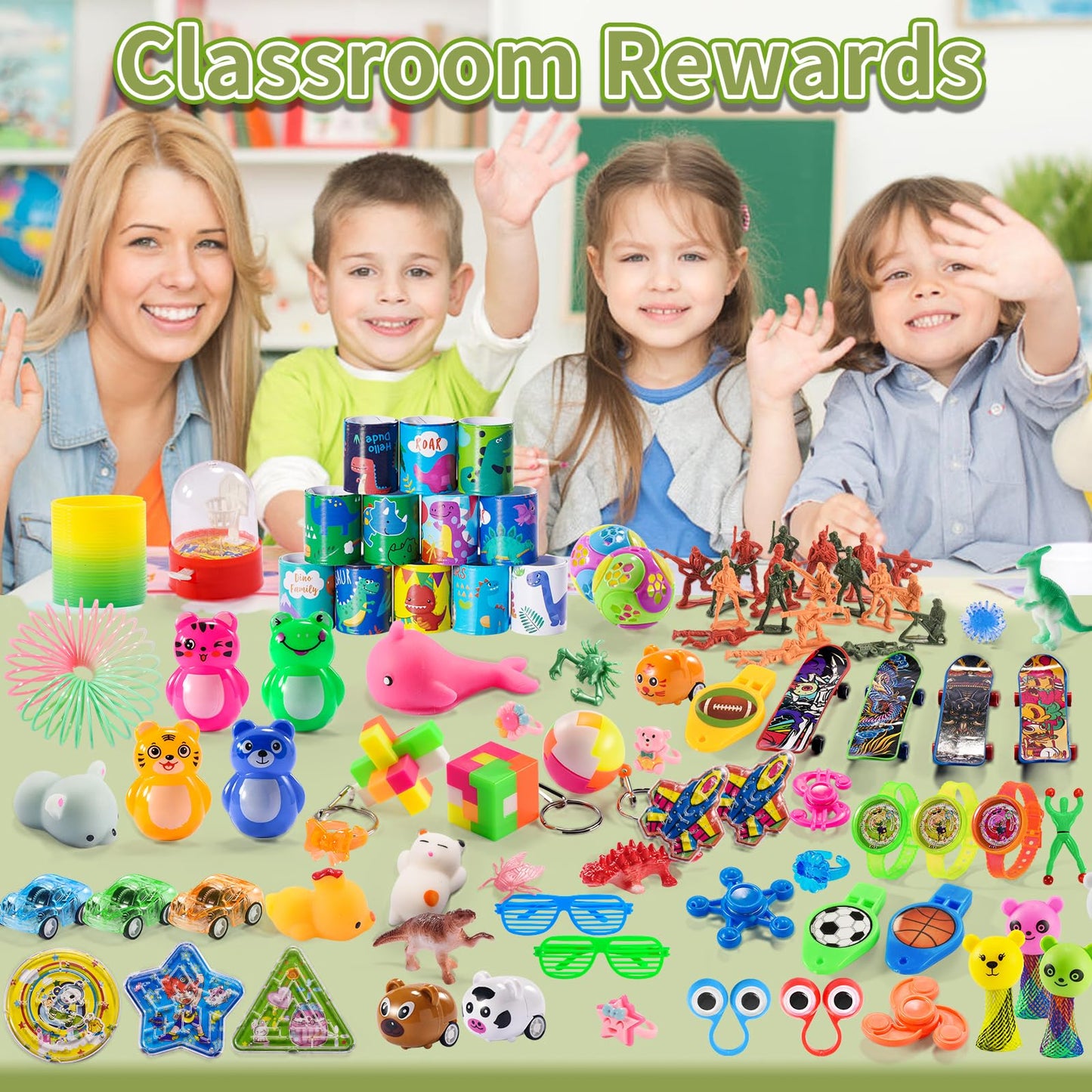 300 Pcs Party Favors for Kids Loot Bag Fillers 8-12, Bulk Fidget Toys Pinata Filler Goodie Bags Item, Return Gifts Stuffers for Birthday Party Favours 6-8 3-5, Treasure Chest Prizes Classroom Rewards