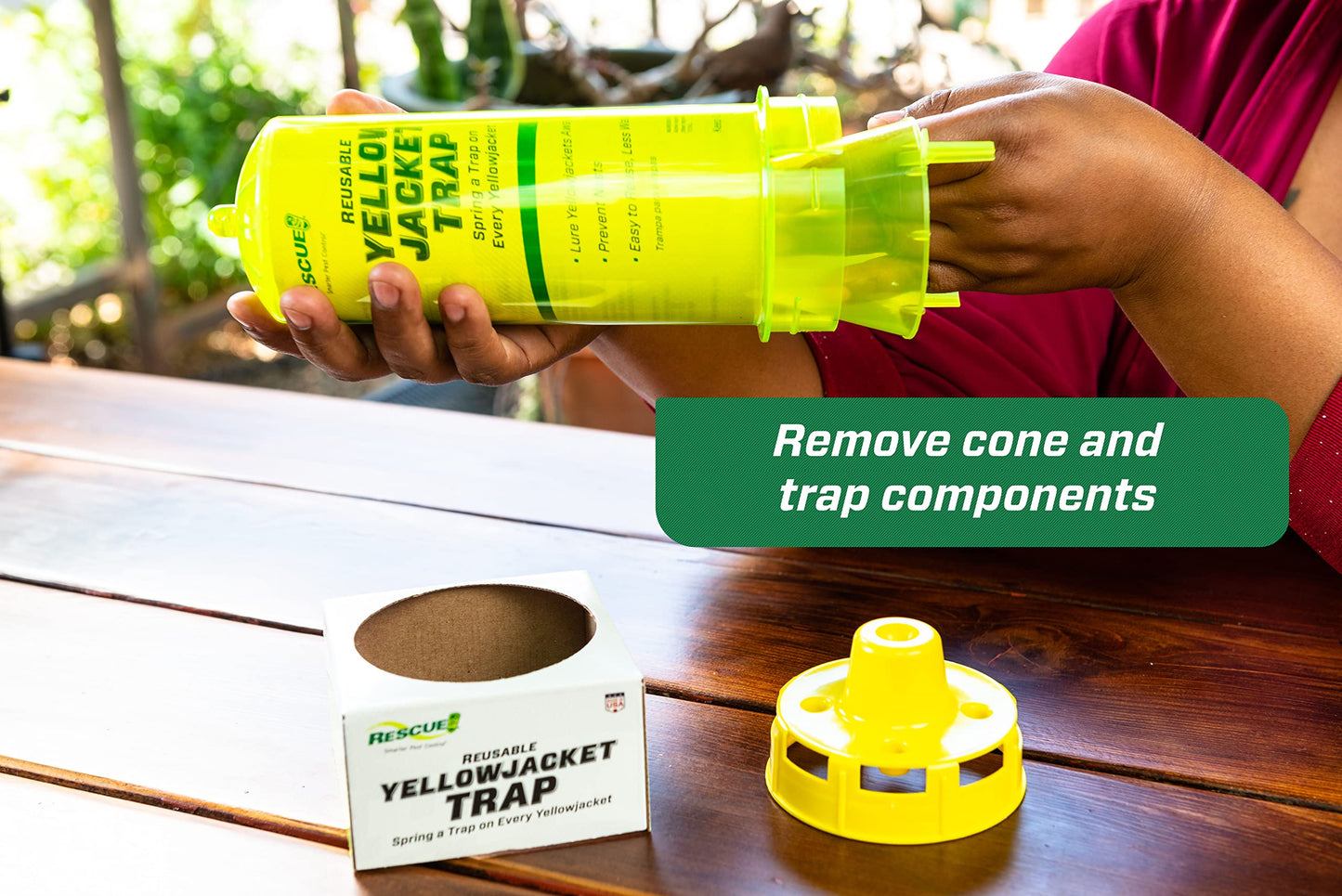 Rescue! Reusable Yellowjacket Trap – Includes Attractant - 2 Traps