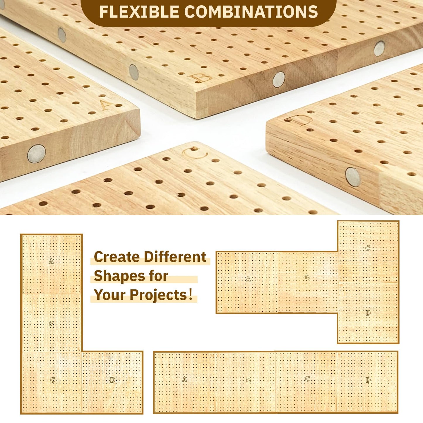 SGIBYN 18" x 18" Crochet Blocking Board 4-in-1, Magnetic Splicing Crochet Granny Square Blocking Board with 40 5.9" Pegs, Large Blocking Boards Mats for Crochet Knitting Projects,Gifts for Crocheters