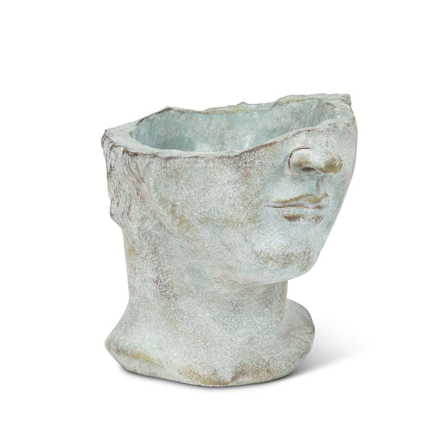 Abbott Collection Home Half Male Face Planter, Grey (27-ATHENS-798)