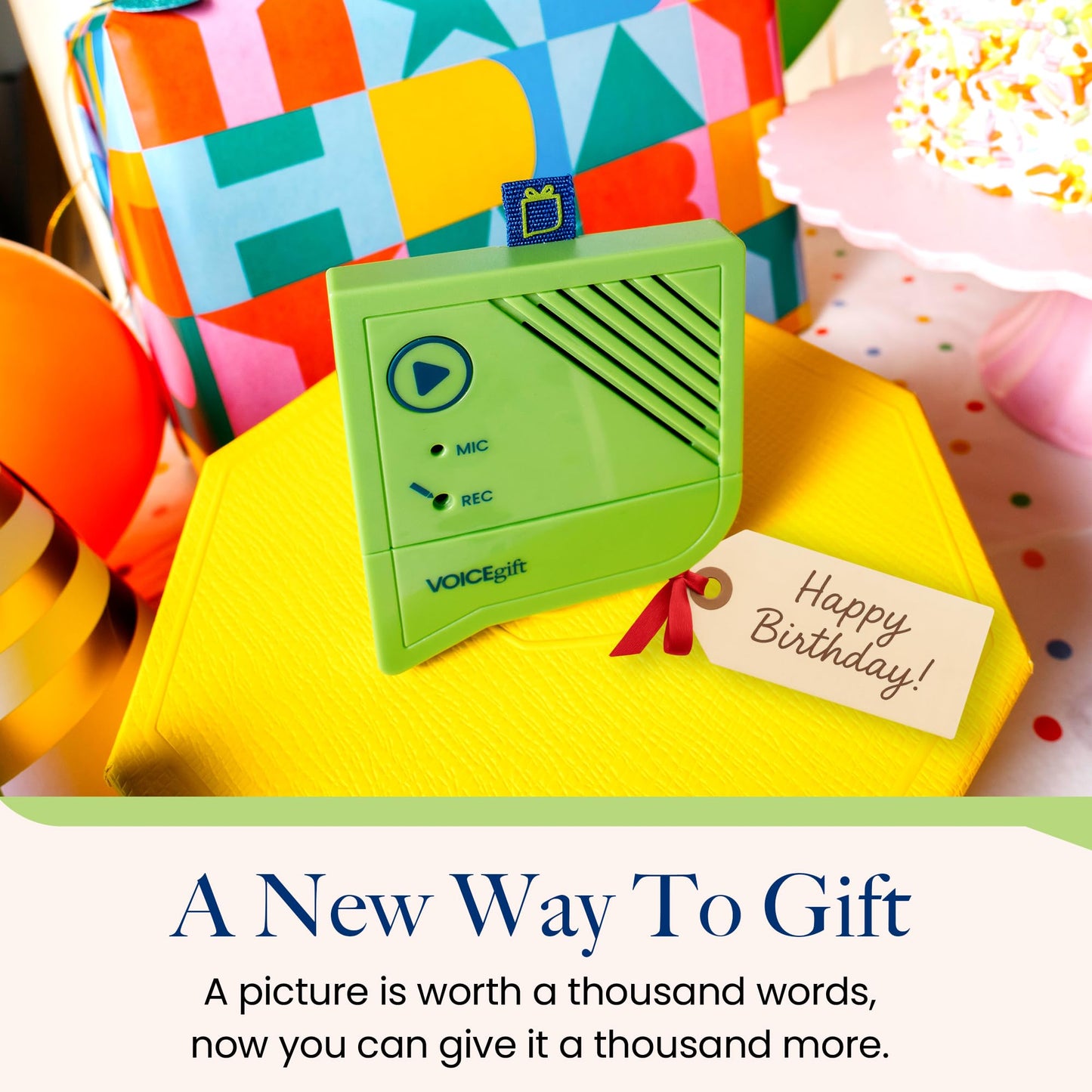VoiceGift Voice-Over® – Voice Recorder with Playback, Audio & Digital Recorder for Picture Frame, Portable Record Player & Customizable Sound Gifting & Crafting