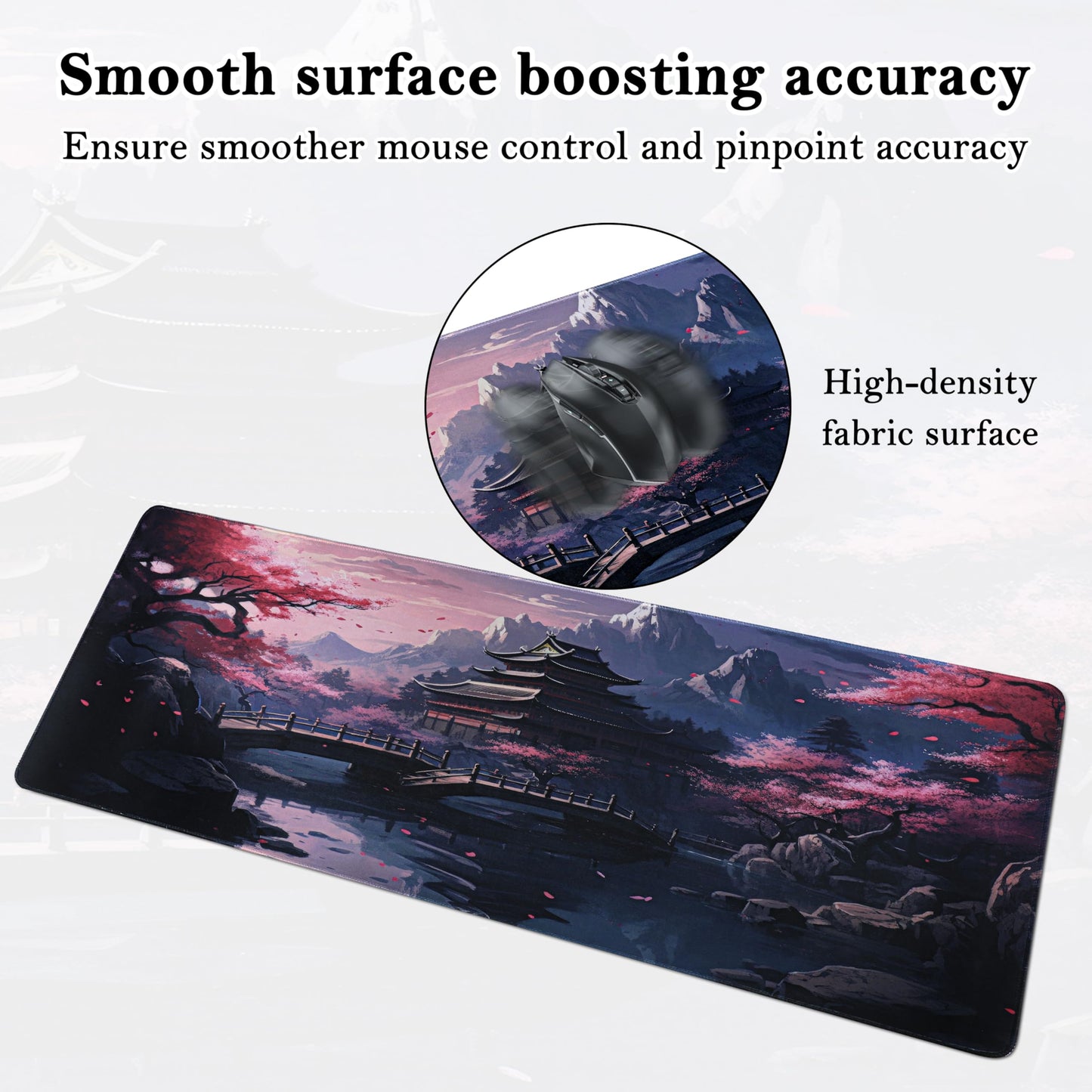 Yimomoyi Non Slip Mouse Pad, 120 x 40cm(47.2"x15.75"x0.12") Mouse Mat Extended, Gaming Mousepad Waterproof, Mouse Mat with Rubber Base, Mouse Pad Laptop for Office and Home (E)