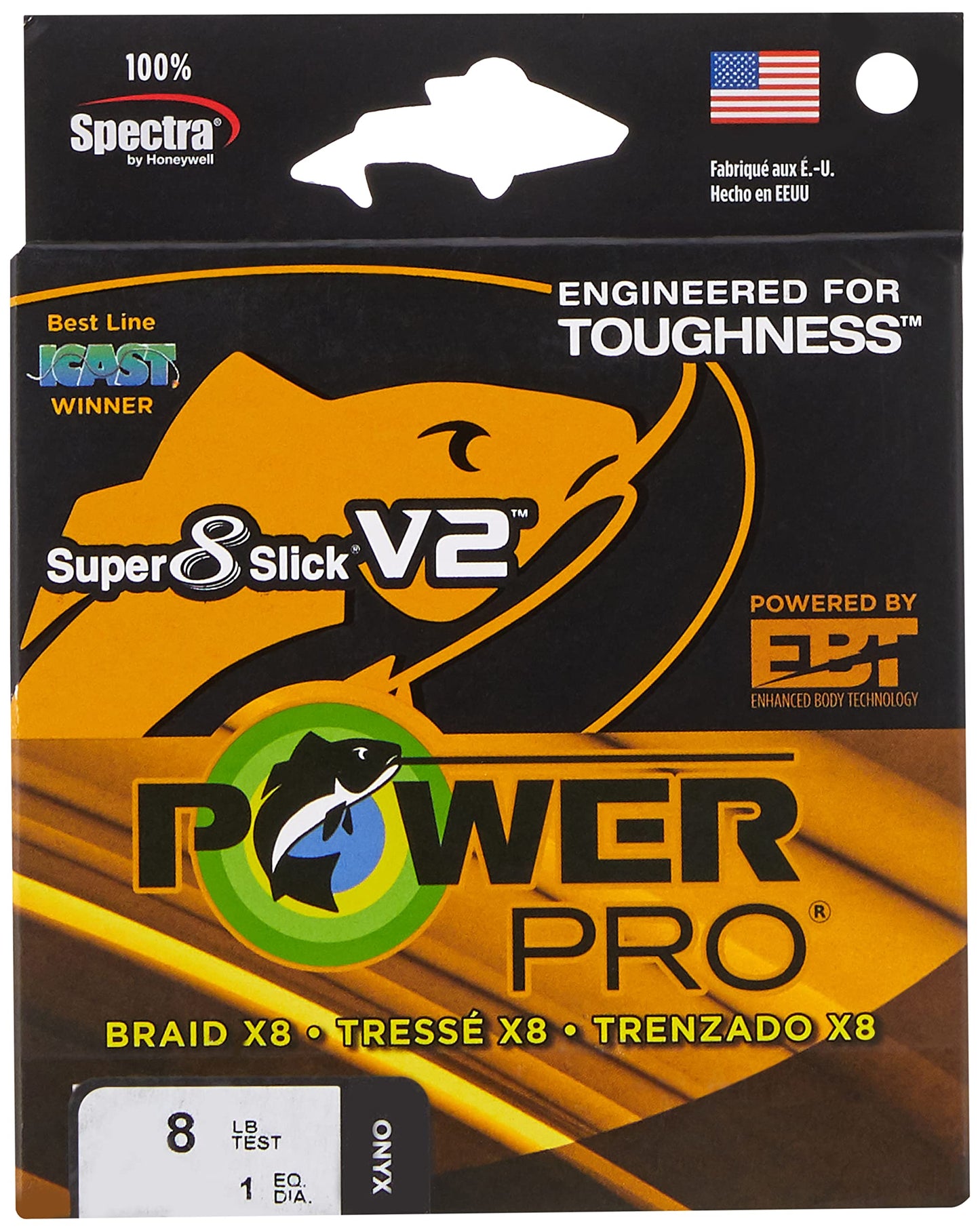 31500080300X SSV2 8 Lb 300 Yd Onyx