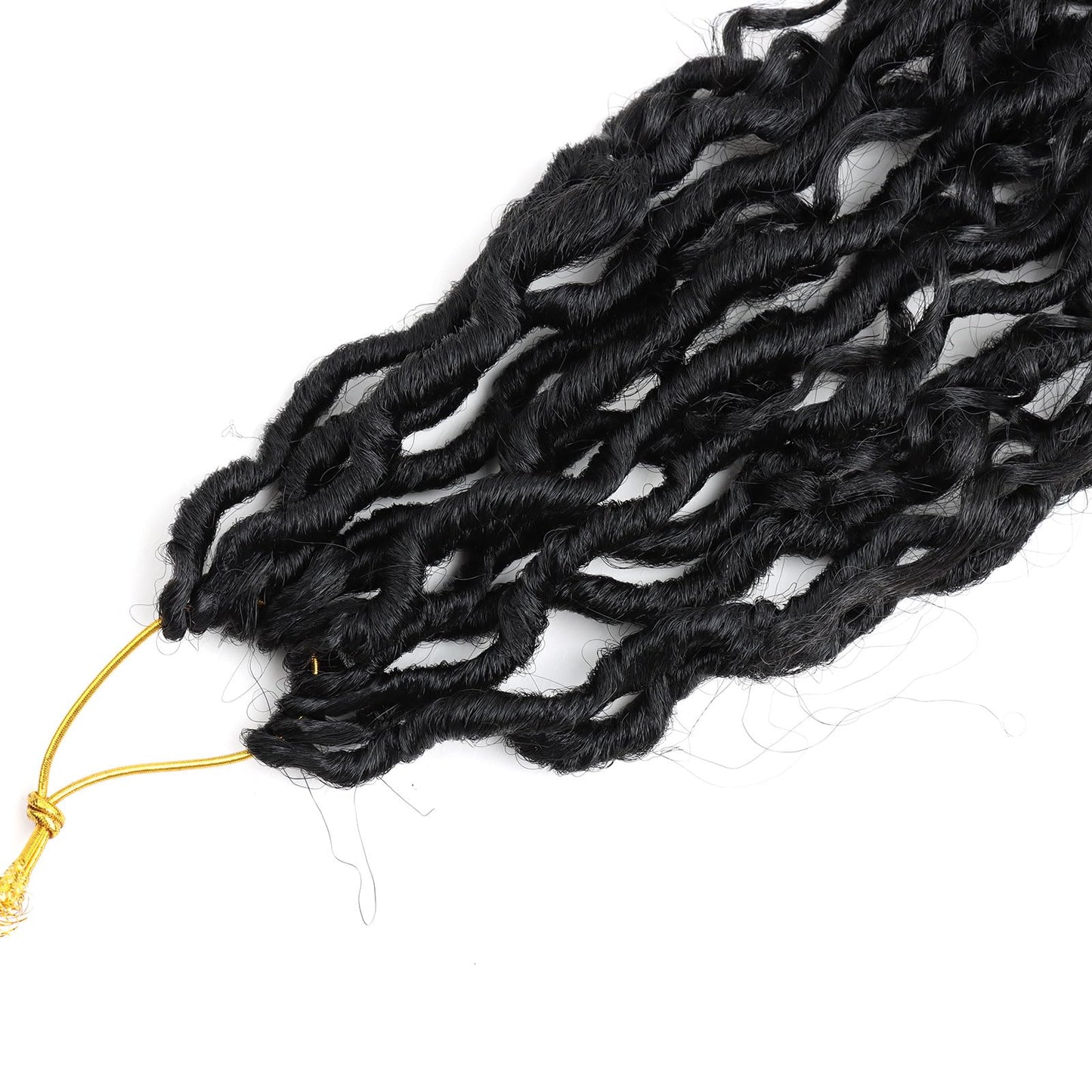 LMZIM 18 inch Goddess Locs Crochet Hair 8 Packs Boho Faux Locs Crochet Braids for Black Women Soft Locs Crochet Hair Pre Looped 1B