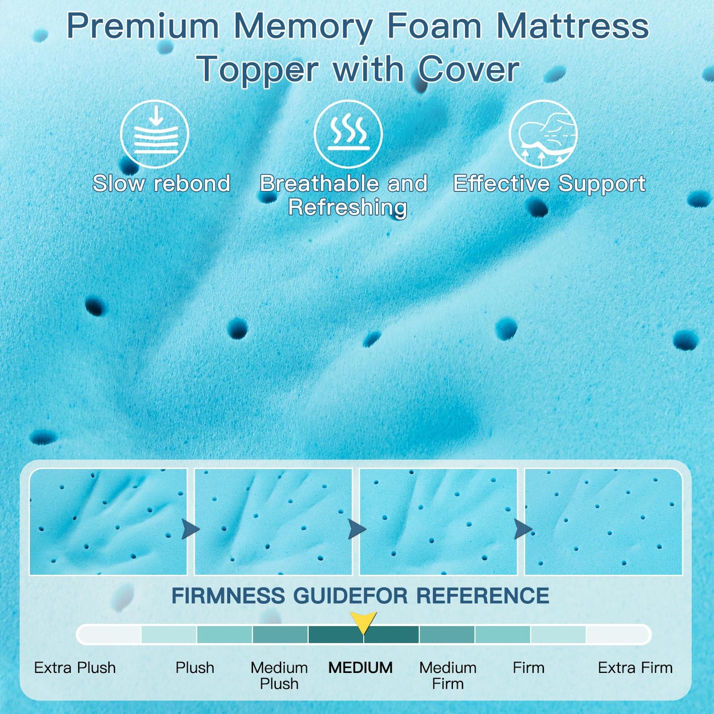 Airensky 2 Inch Memory Foam Mattress Topper, Cooling Gel Infused High Density Twin (39"x75") Topper with Removable Skin-Friendly Cover, Bed Topper for Pressure Relief Back Pain, CertiPUR-US Certified
