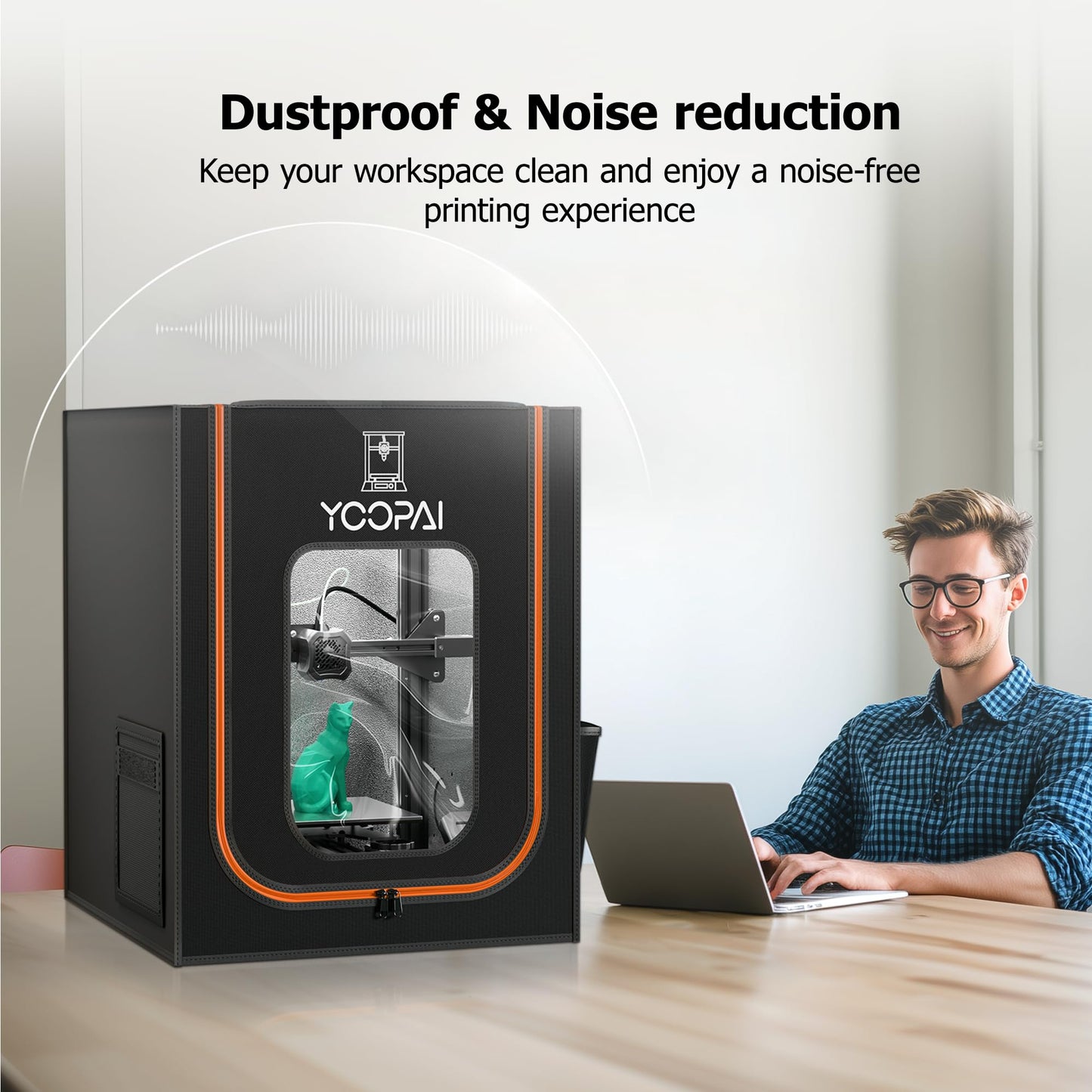 3D Printer Enclosure with LED Lighting, Fireproof Dustproof Tent Constant Temperature Protective Cover for Creality Ender 3 V3 SE/KE/Ender 3/Ender 3 Pro/Ender 3V2/Ender 3S1/Neo/Anycubic Elegoo, Medium