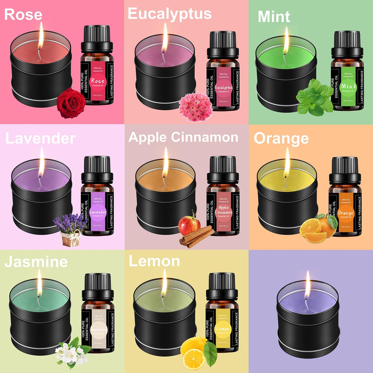 Complete Candle Making Kit, Candle Making Supplies, DIY Arts&Crafts Kits Gift For Adults,Beginners,Including Bees Wax,Wicks,Rich Scents,Wick Clips,550ml Melting WaxPouring Pot,Thermometer,Spoon Etc.