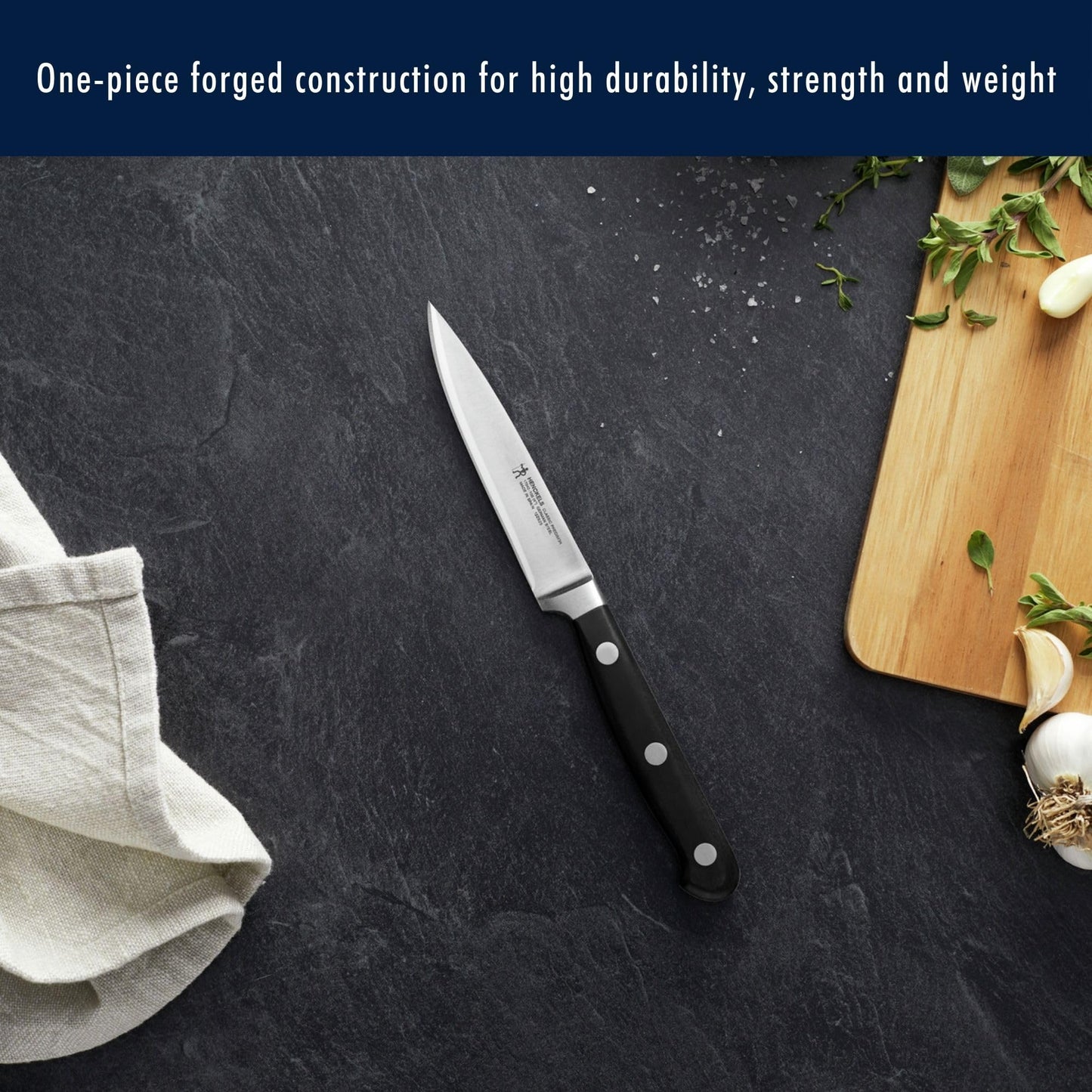 ZWILLING Professional Stainless Steel Premium Black Paring Knife- 4 inches, Ergonomic Handle with Triple Rivet,Razor Sharp Staright Blade, Peeling Knife, German Engineered