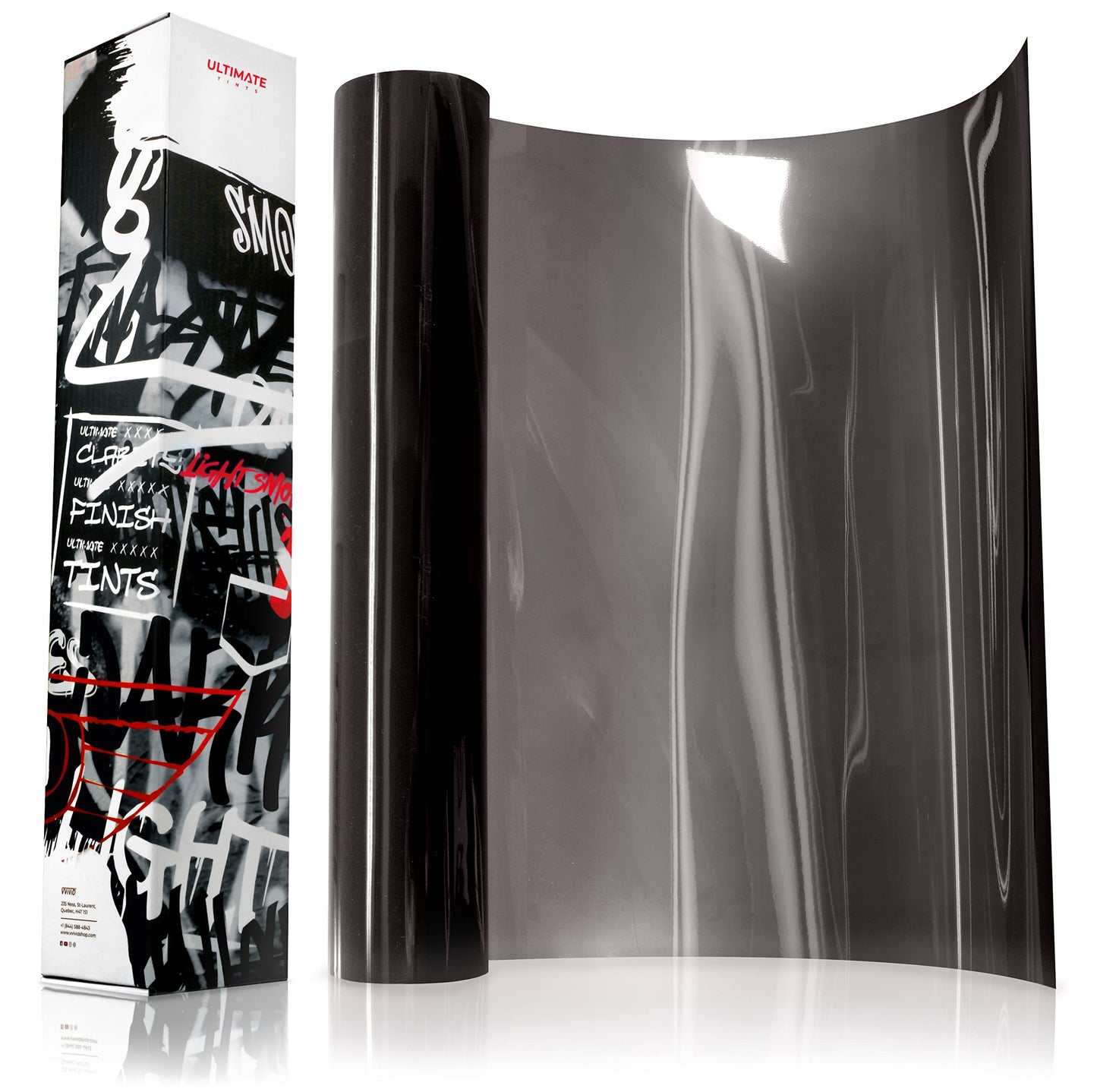 VViViD+ Ultimate Headlight Taillight Tint Vinyl Wrap (Light Smoke, 16" x 10ft)