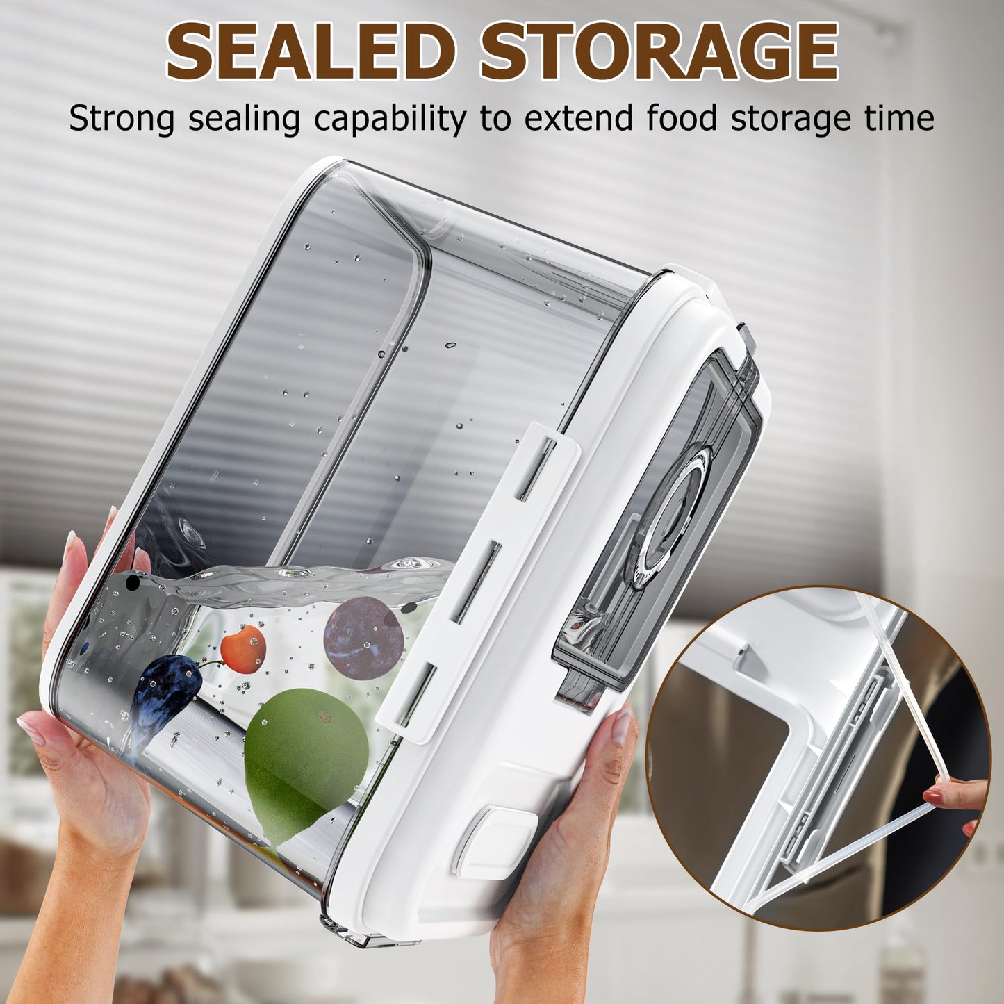Olimingse Bread Box, Airtight Bread Storage Container, Flip-Top Bread Keeper, Bread Box For Kitchen Countertop, Bread Storage For Homemade Bread, Cookies, Cereal, Fruits, 10L White Bread Holder.