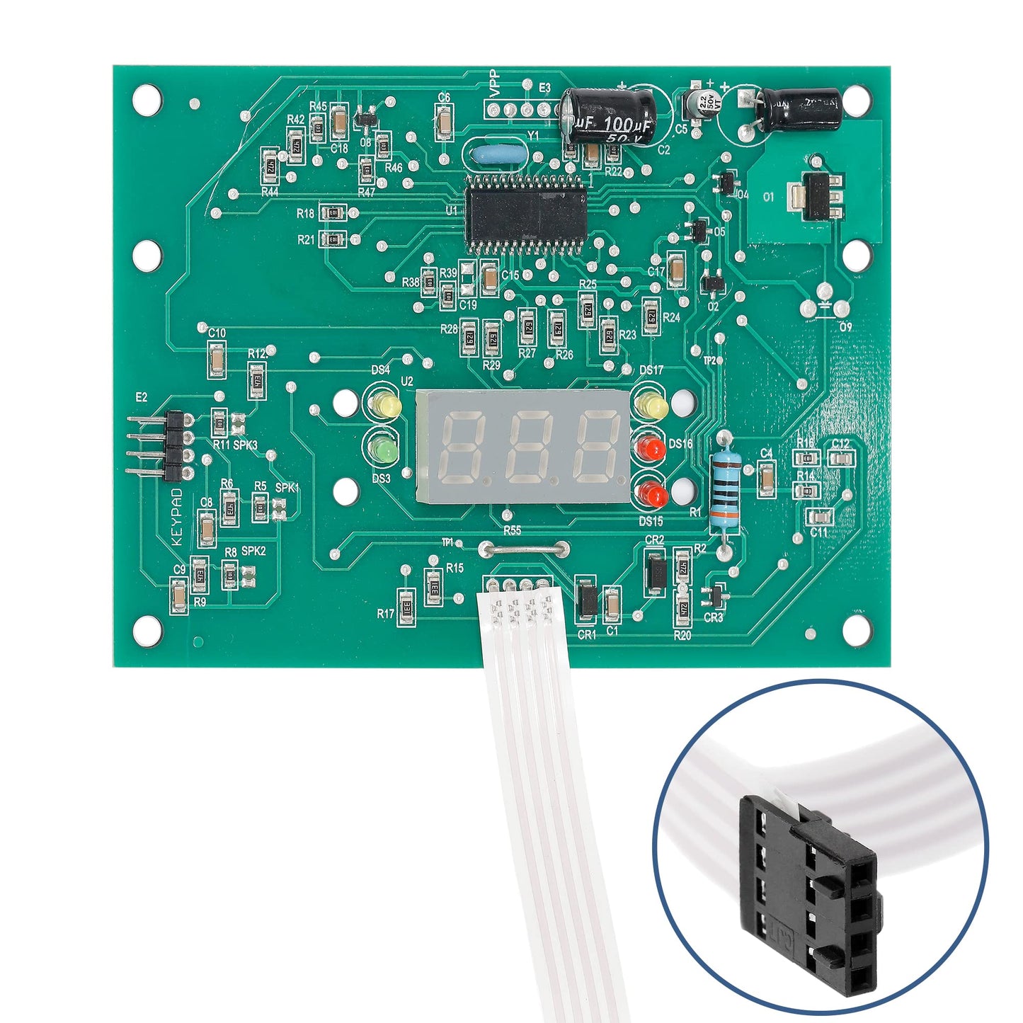 Display Board IDXL2DB1930, Compatible with Hayward Universal H-Series Low Nox Induced Draft Heater Models, Ending in FDN & FDP & IDL2 & IDPL2, H350FDP, H250IDL2, Swimming Pool Heater Replacement Part