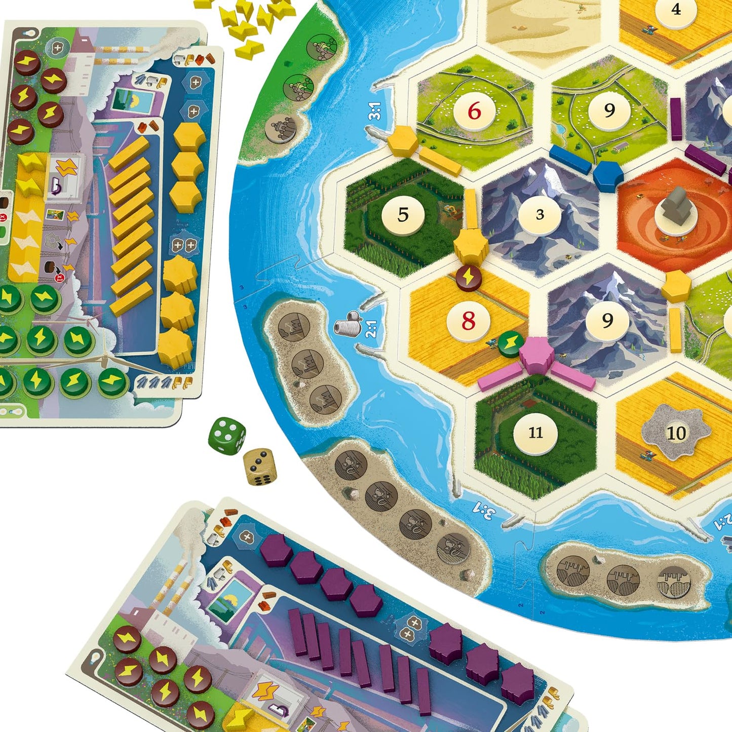 CATAN New Energies Board Game - Sustainable Resources & Strategy, Classic Gameplay with a Modern Twist! Family Game for Kids and Adults, Ages 14+, 3-4 Players, 90 Min Playtime, Made by CATAN Studio