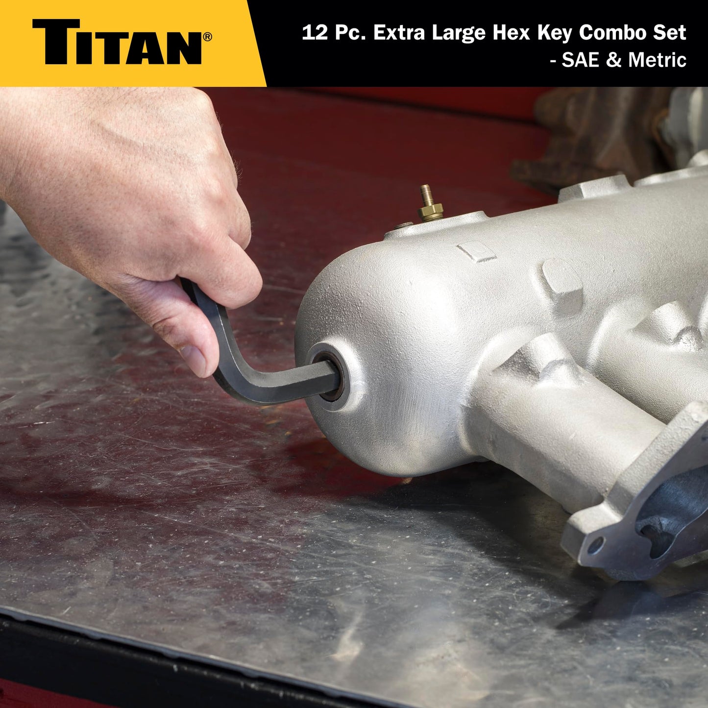Titan Tools - Extra Large HEX Key Combo Set - 12 Piece