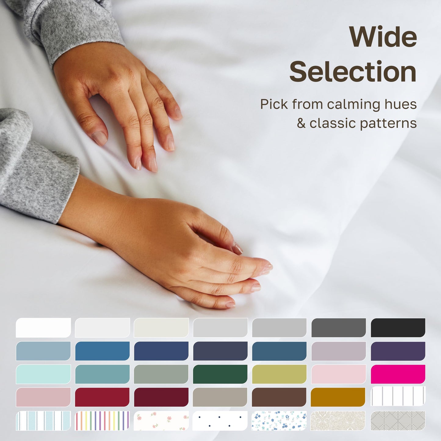 California Design Den 100% Cotton Bed Sheets King Size Set - 400 Thread Count Sateen, Deep Pocket King Sheet Set, King Sheets, Cooling King Size Sheets Set, Softer Than Egyptian Cotton Sheets (White)
