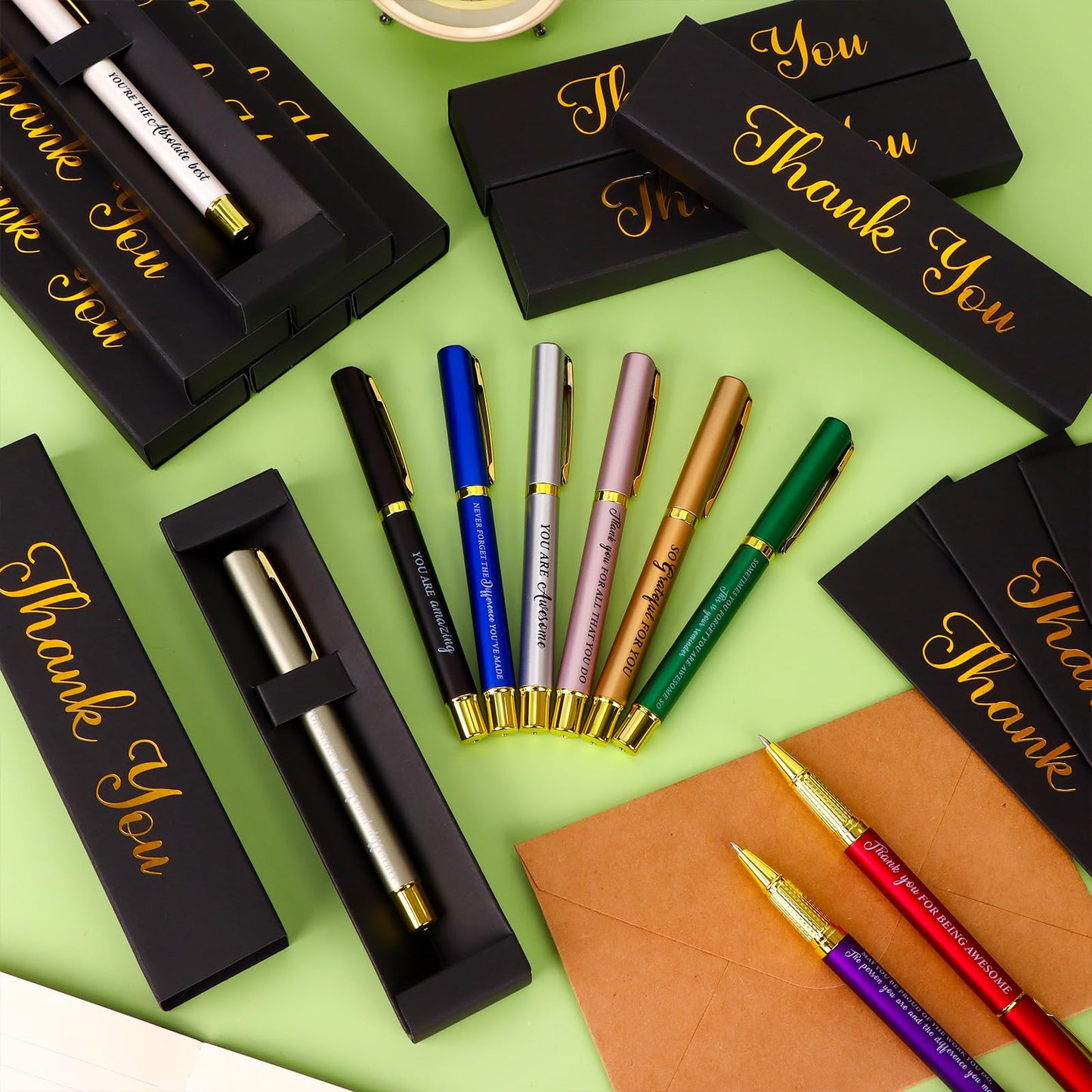 30 Sets Employee Appreciation Gifts Bulk Inspirational Ballpoint Pens with Thank You Gift Boxes Motivational Quote Pen Office Gift Leaving Gifts for Colleagues Nurse Teacher Coworker Team Volunteer