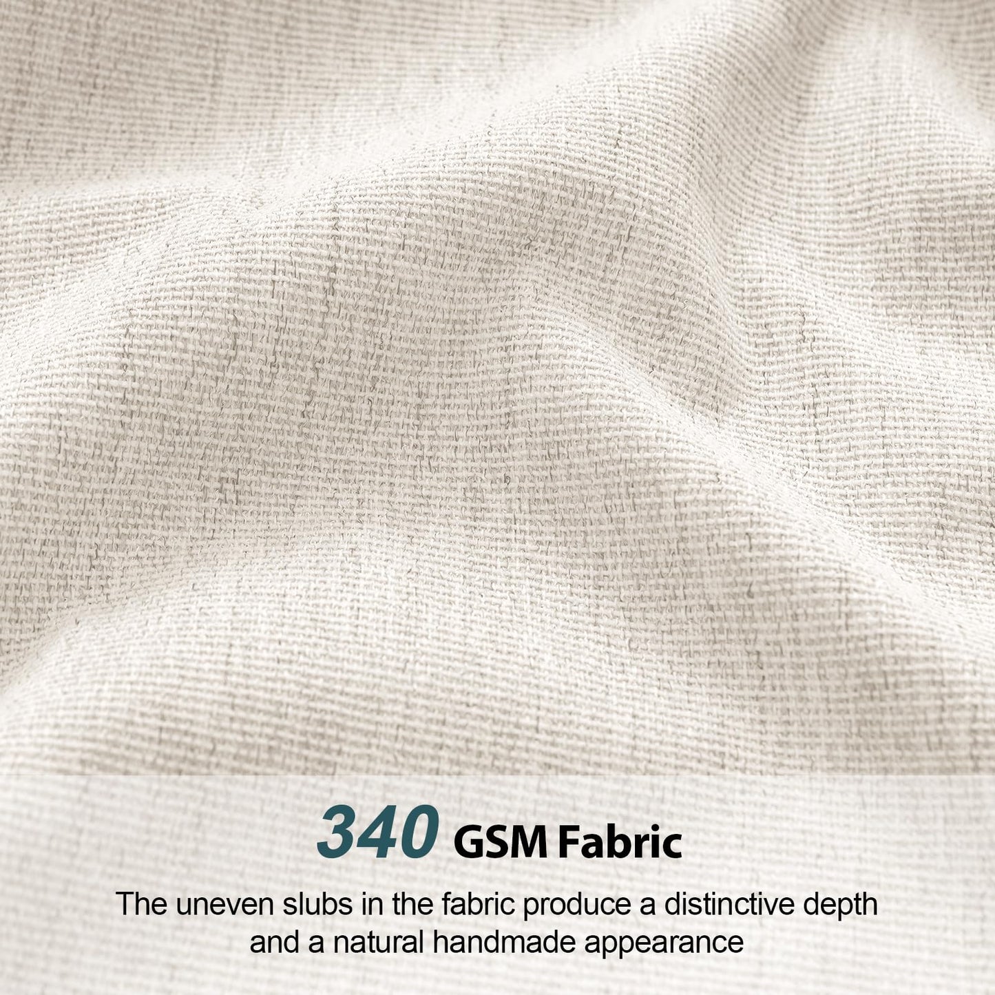 Ivory White 100% Blackout Curtains Chenille Curtain Total Black Out Curtain for for Living Room Bedroom Thermal Insulated Drapes Modern Farmhouse Shabby Chic,52" W x 96" L, Ivory(Not Solid)