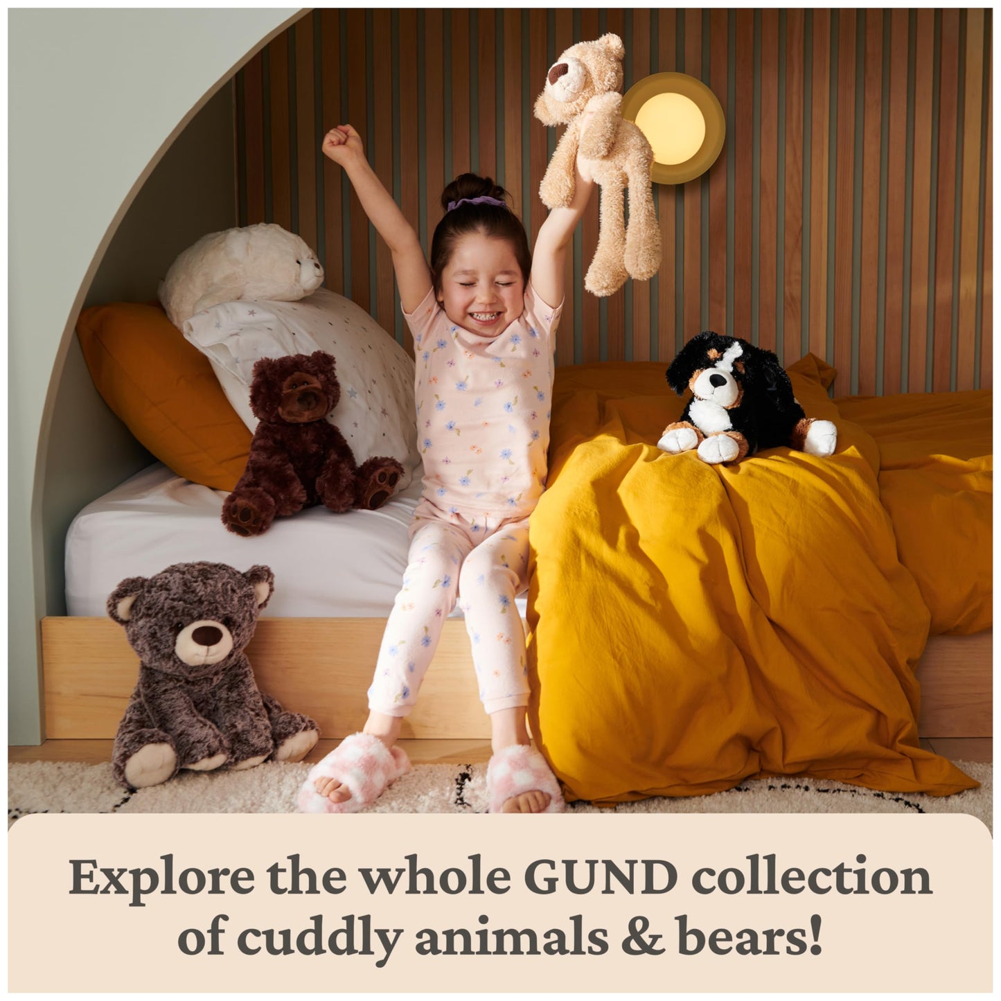 GUND Take-Along Friends, MASI Puppy Dog Plush Stuffed Animal for Ages 1 and Up, Brown/Cream, 15"