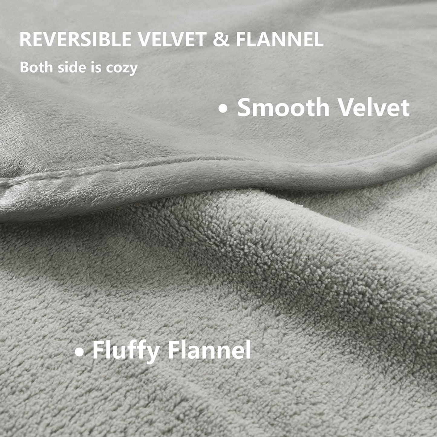 Tuffeel 100% Waterproof Dog Blanket, Soft Leak Proof Pet Couch Throw for Sofa, Bed Furniture Protector Covers from Dogs Puppys Washable(68"x82", Light Grey+Dark Grey)