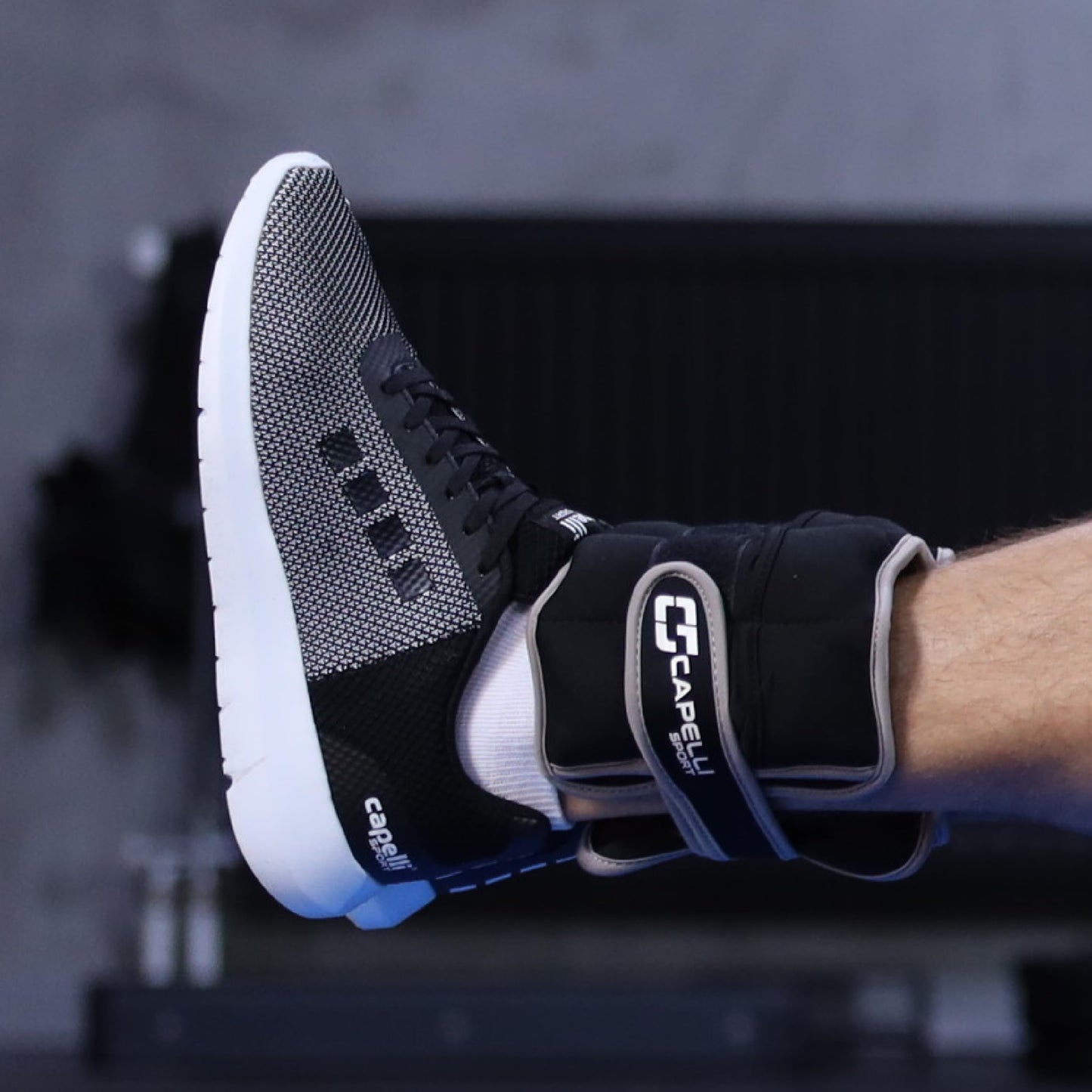 Capelli Sport Ankle and Wrist Weights, Adjustable Level Leg and Arm Weights, Black, 10 lbs, Set of 2