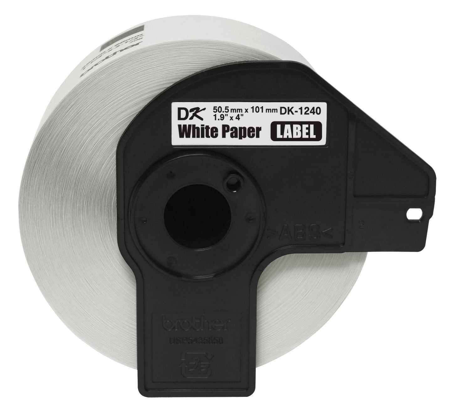 Brother 1.9 x 4 Inch Die Cut White Paper Labels 600 Count (DK1240) - Retail Packaging