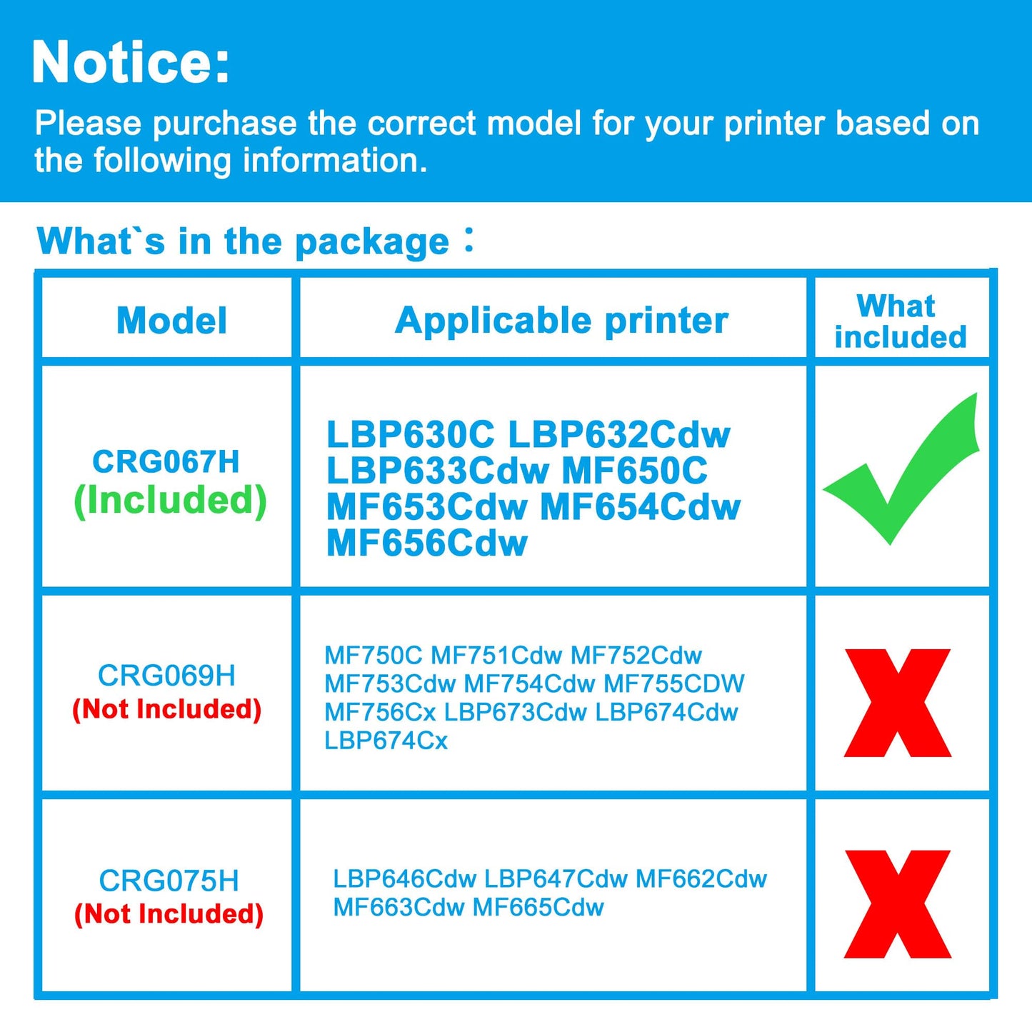 LCL 067h Black Toner Cartridge Replacement for Canon 067 067h Replacement for Canon imageCLASS LBP630C LBP632Cdw MF650C MF654Cdw MF656Cdw LBP633Cdw MF653Cdw(1-Pack)