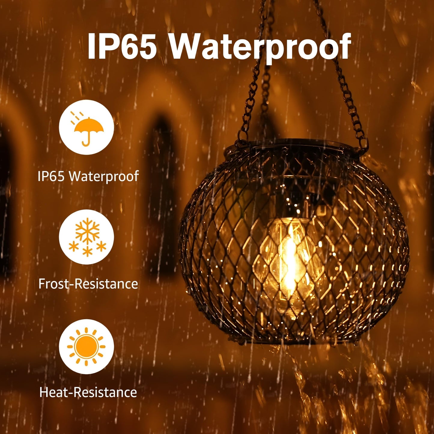 SyouHome Solar Lanterns Outdoor, 4 Pack Brighter Metal Solar Hanging Lanterns, IP65 Waterproof Solar Lights Outdoor, Gardening Gifts & Decor for Garden Yard Patio Pathway