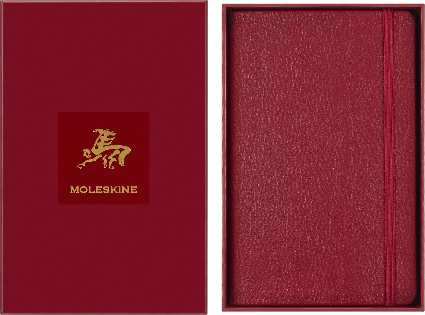 Moleskine Limited Edition Year of the Horse 2026 Precious & Ethical Vegea Notebook in Gift box, Soft Cover, Large (5" x 8.25") Ruled/Lined, Autumn Red, 176 pages