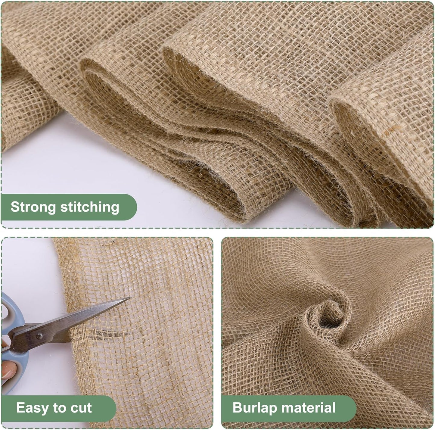 49Ft x 37.5in Fabric Burlap Tree Wrap Roll - Burlap Fabric Plants Cloth Cover - Natural Burlap Tree Trunk Protector Blanket for Winter Outdoor Garden Trees Shrubs Plants Frost Freeze Protection