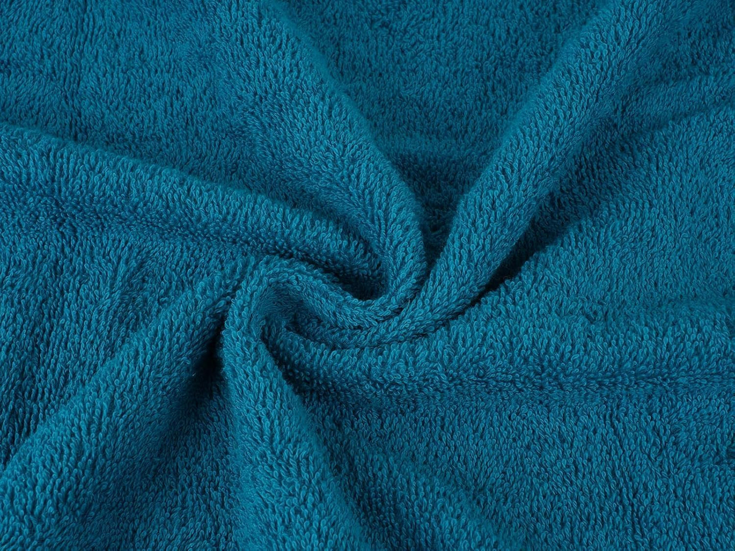 Casa Copenhagen He & She 6 Pieces Towel Set- Violet Indigo + Teal Green, 550 GSM 2 Bath Towel 2 Hand Towel 2 Washcloth, Designed in Denmark Made of Soft Egyptian Cotton for Bathroom, Kitchen & Shower