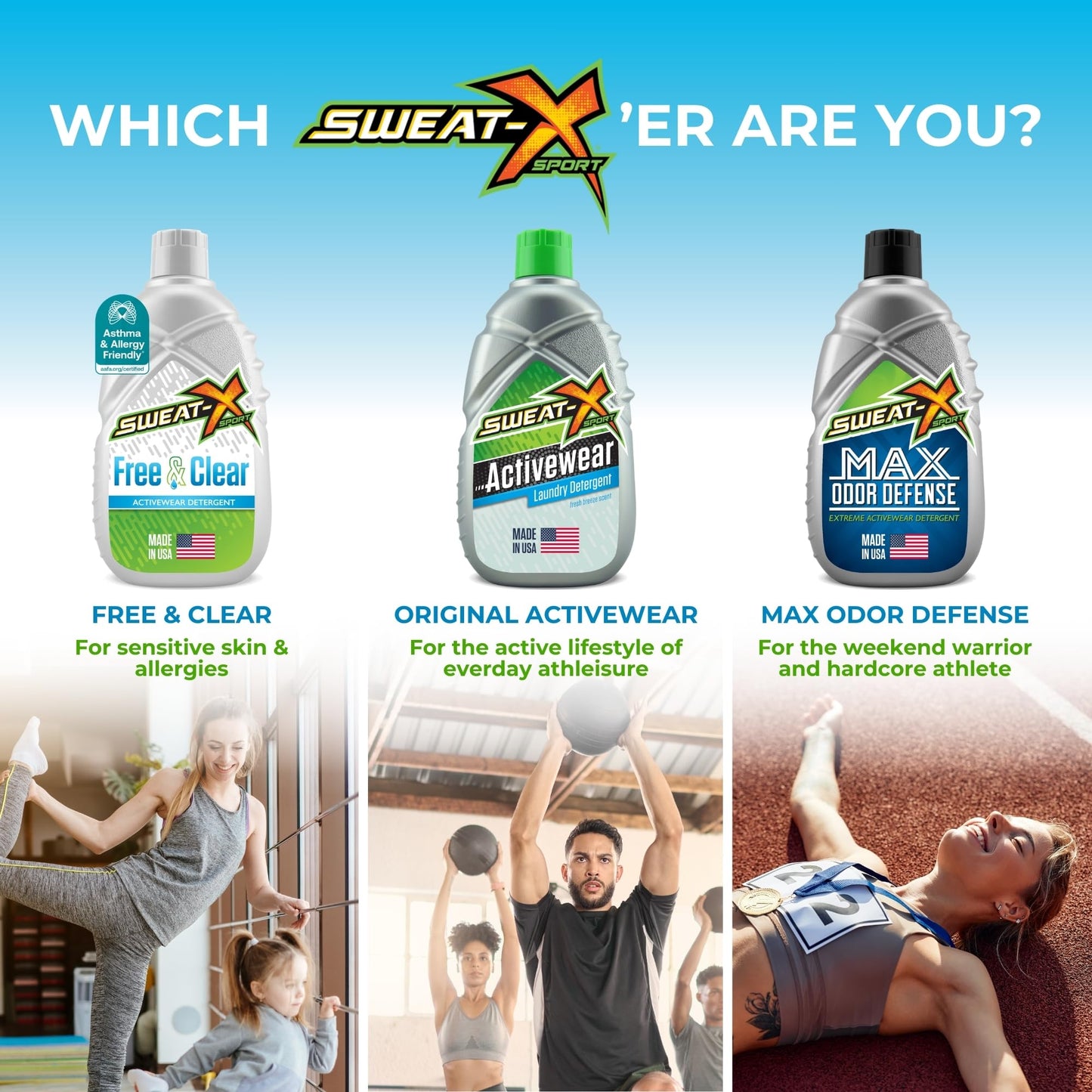 Sweat X Sport Extreme Laundry Detergent, High Performance Sports Wash for Activewear and All Fabrics, 45 Loads