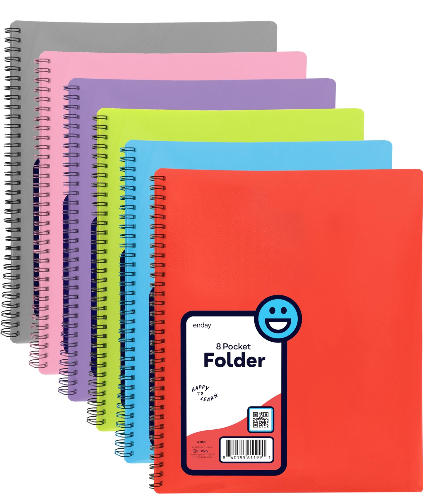 Poly 8 Pocket Organizer File Folder Letter Legal Document Organizer Perfect for Office, College, School and More (Pack of 6) - by Emraw