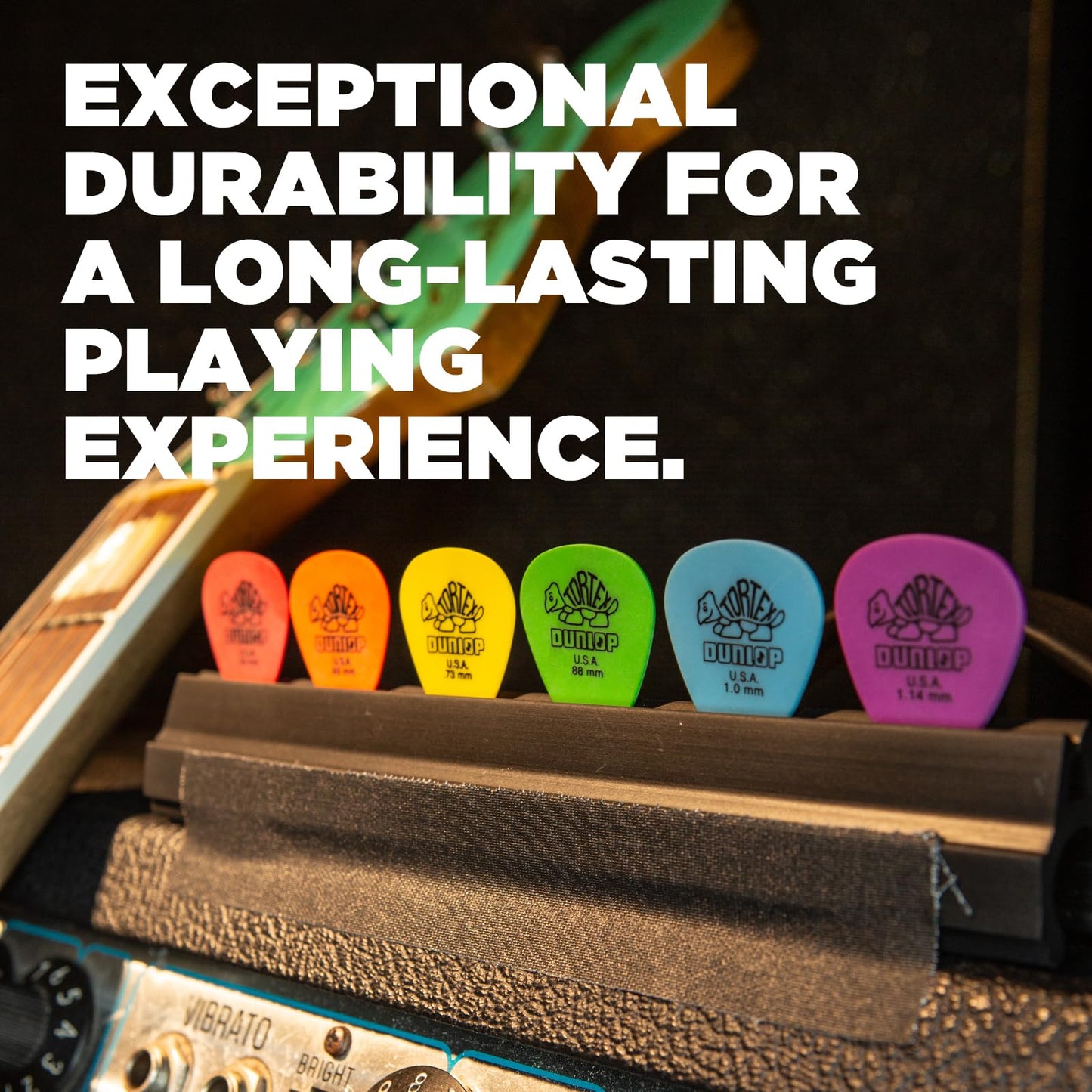 Jim Dunlop Standard Tortex Picks, 72 Pack, Green, .88mm