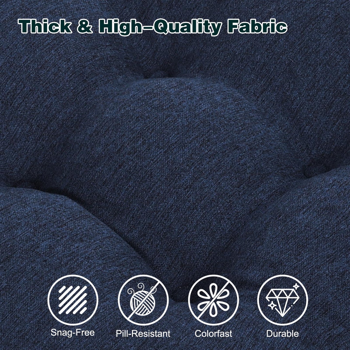 baibu Seat Cushion & Lumbar Support Pillow Set for Office Chair, Dual-Layer Patent Design Memory Foam Office Chair Cushion & Back Support Pillow for Wheelchair, Car Seat, Gaming Chair, Navy Blue