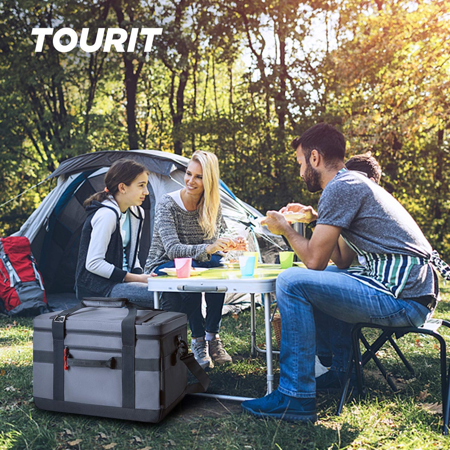 TOURIT Cooler Bag 48-Can Insulated Soft Cooler Large Collapsible Cooler Bag 32L Lunch Coolers for Picnic, Beach, Work, Trip
