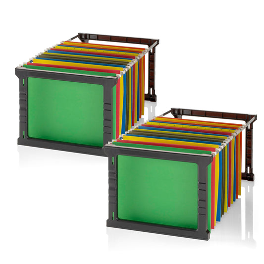 Officemate Plastic Hanging File Frames, Letter and Legal Size, Rails 24" to 27", 2 Sets (91963)