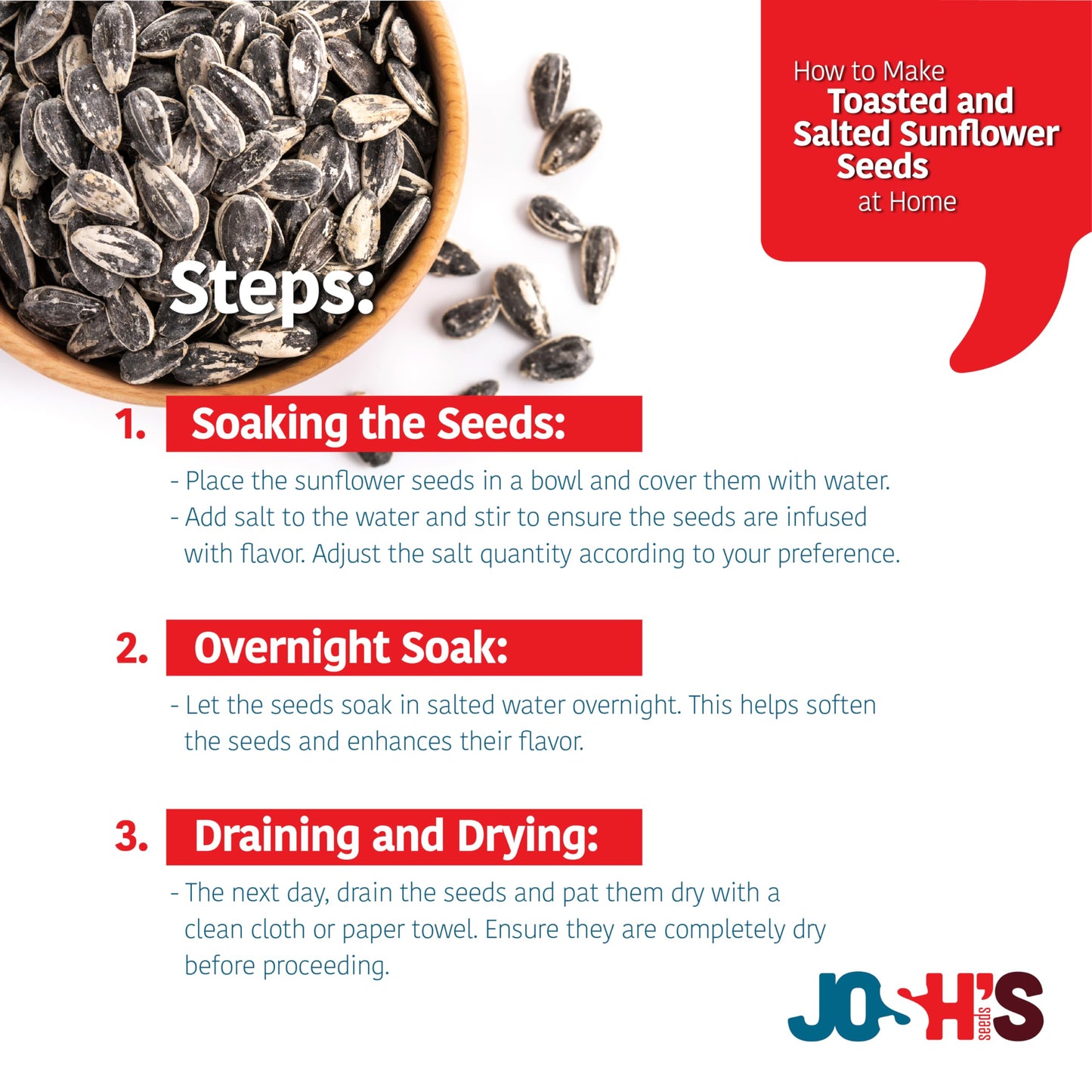 Josh's Seed Raw Striped Jumbo Sunflower Seeds (2 LBS) - Product of Canada