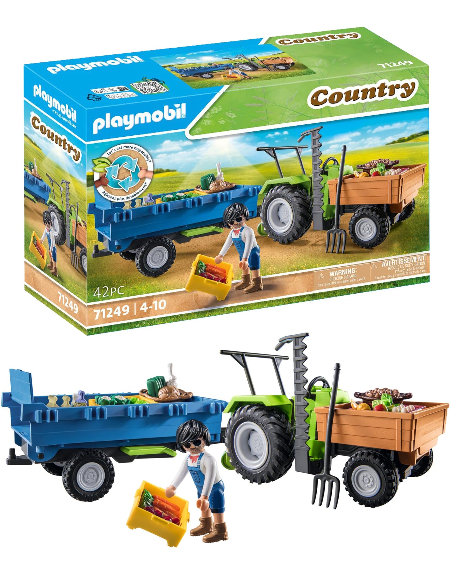 Playmobil Harvester Tractor with Trailer