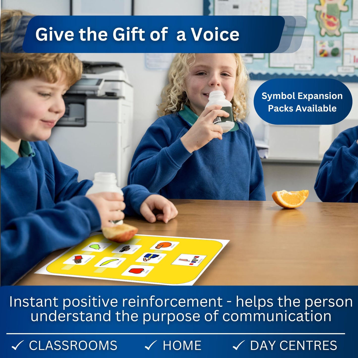 Snack Choice Board Nonverbal Communication – Visual Schedule for Kids -16 x Autism Communication Cards – Special Education Classroom Must Haves