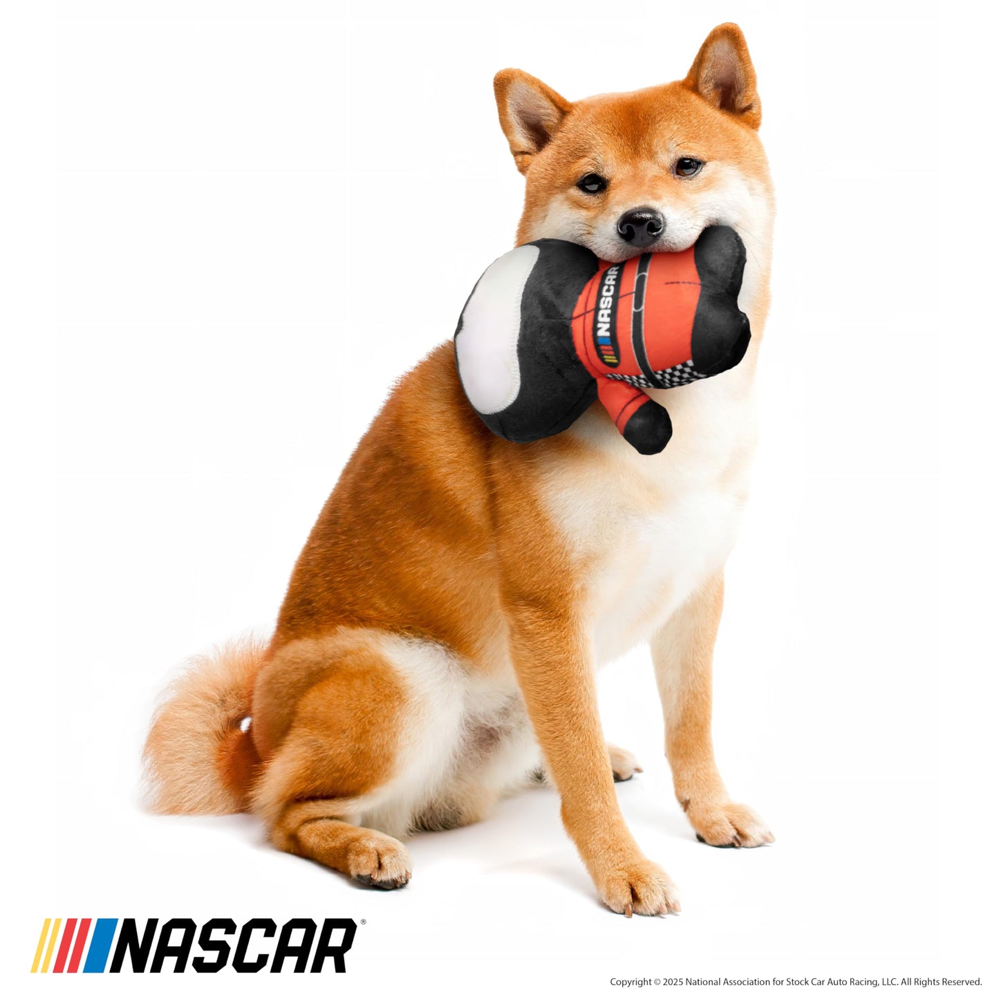 design LAB, Inc. NASCAR Official Merchandise | Plush 'Driver Essentials' Chew Toys for Dogs | Plush Racecar Driver & Car with Tug Rope for Fun Interactive Play