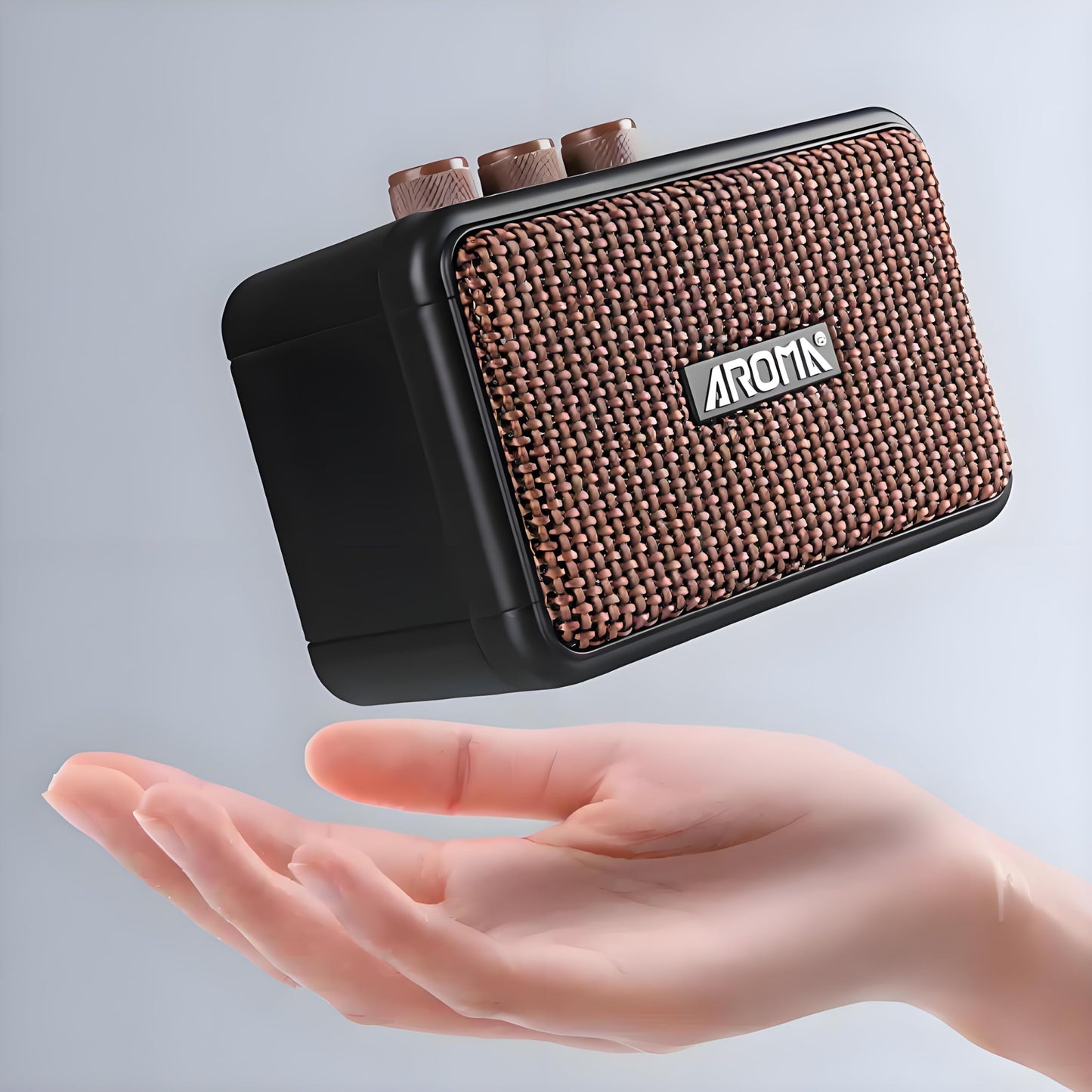 Ulumac Aroma Mini Guitar Amplifier, 5W Small Electric Guitar Amp with Clean/Overdrive Channel, Rechargeable Portable Amp, AG-04