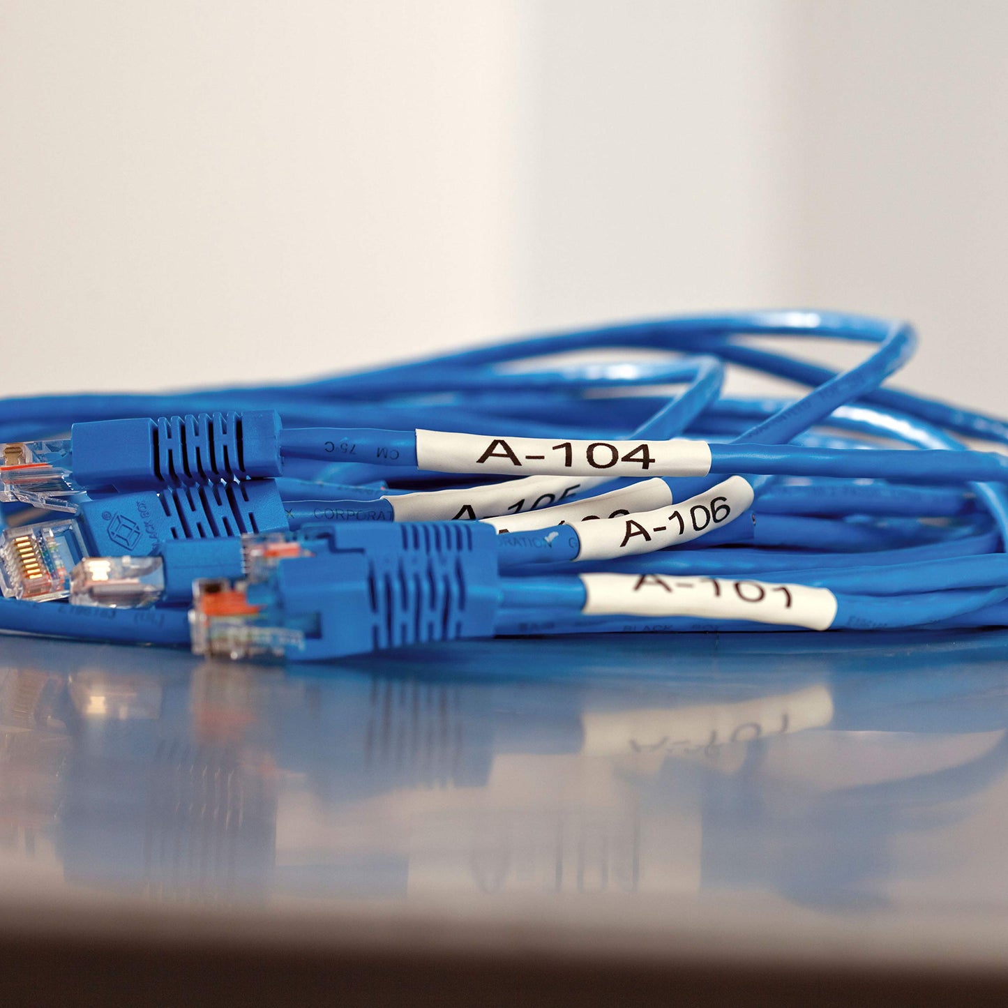 DYMO Rhino Industrial Heat-Shrink Labels, Authentic DYMO Labels, for Tubing or Cables, (3/8" Tube, Black on White)