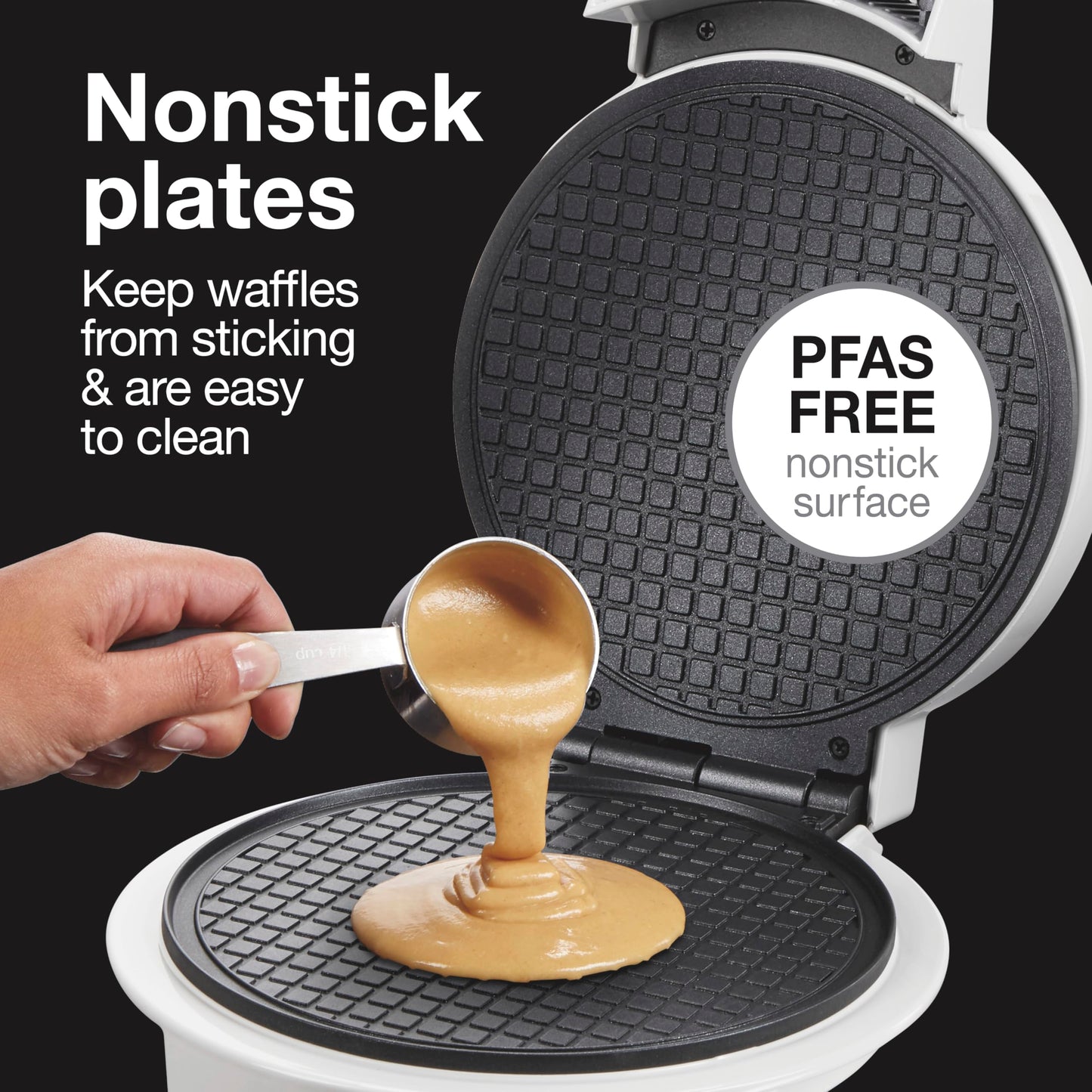 Proctor Silex Waffle Cone and Ice Cream Bowl Maker with Browning Control, Shaper Roller and Cup Press, 7.5” PFAS-Free Nonstick Plates, White (26410MN)