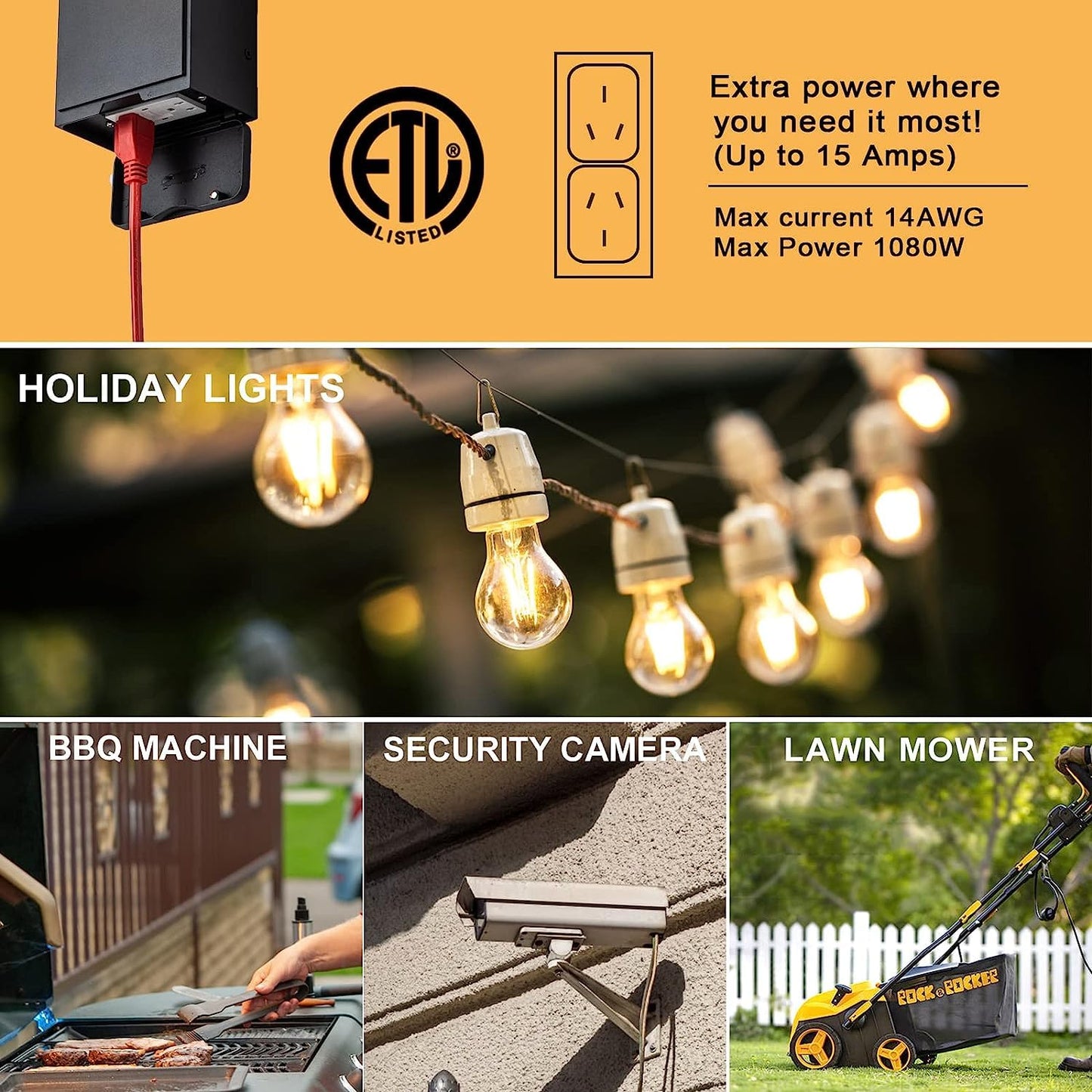 2 Pcs Dusk to Dawn Outdoor Wall Light with GFCI Outlet,Modern LED Outdoor Porch Light with Outlet Built-in,3000K Warm Yellow Outdoor Sconce,IP66 Waterproof Wall Mount External Security Light(2 Pack)