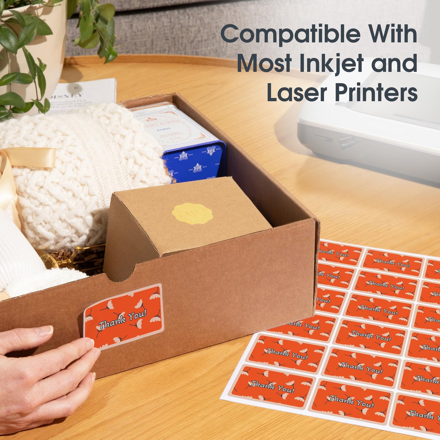 1 1/2" X 1" Printable Labels Compatible with Inkjet and Laser Printers - 500 Sheets, 25000 Total Paper Stickers for Return Addresses, UPC and EAN Barcodes - Spartan Industrial Template R004