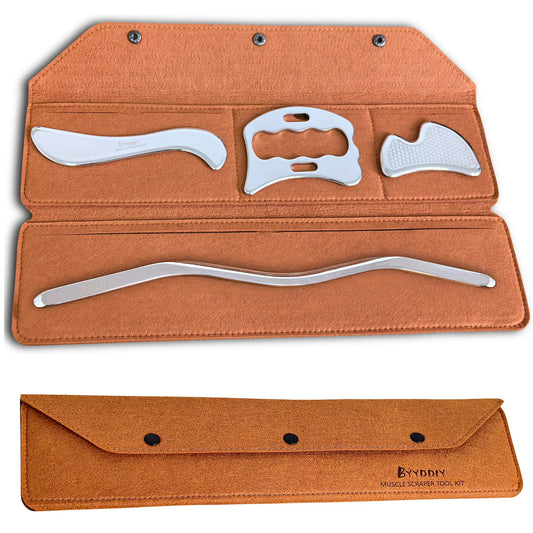 BYYDDIY Stainless Steel Gua Sha Muscle Scraper Tools Kit, Scraping Massage Tool,Massage Scraper Tools for Physical Therapy (Ca-SDB)