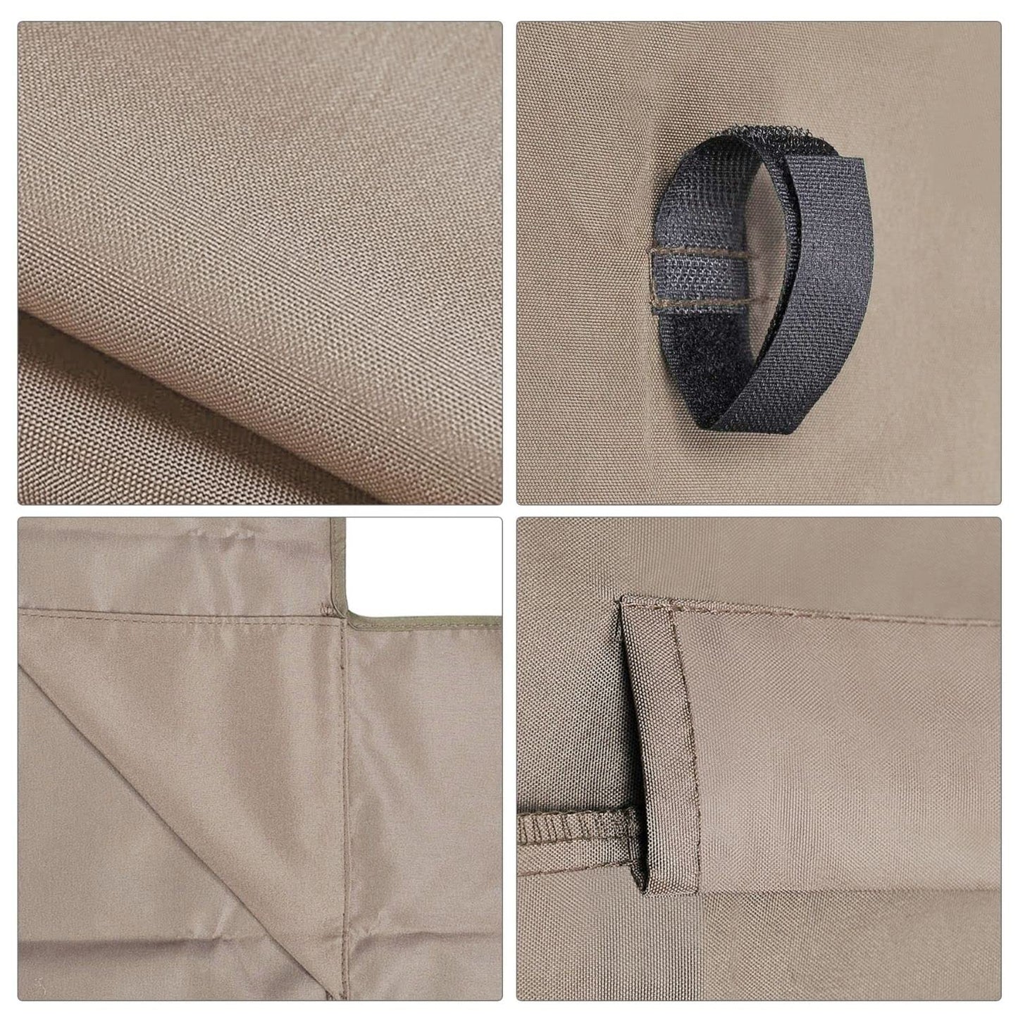 Flexzion Swing Canopy Cover (Beige) 77" x 43" - Deluxe Polyester Top Replacement UV Block Sun Shade Waterproof Decor for Outdoor Garden Patio Yard Park Porch Seat Furniture